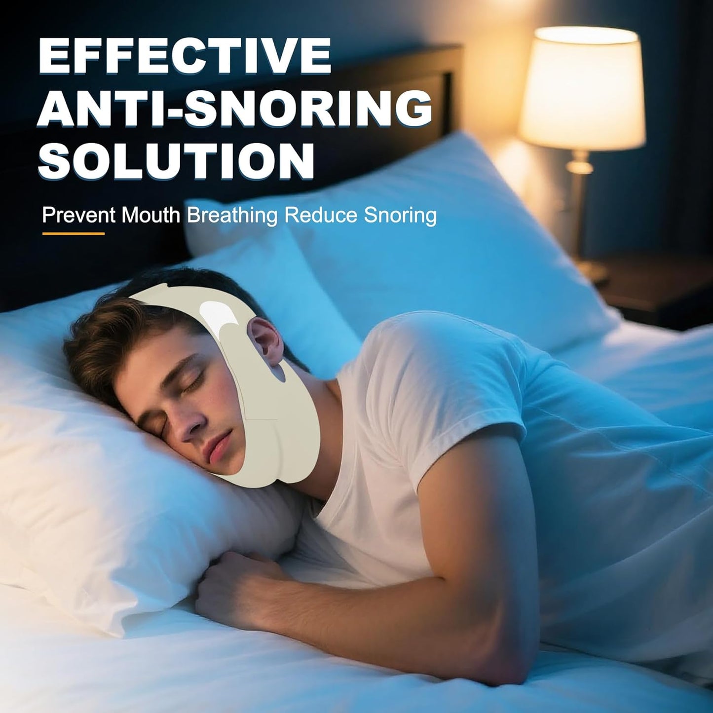 Chin Strap for Sleeping, Adjustable Chin Strap for Snoring, Anti Snoring Devices Breathable and Reusable, Comfortable Stop Snoring Solution, Anti Snore Chin Strap for Men and Women (Green)