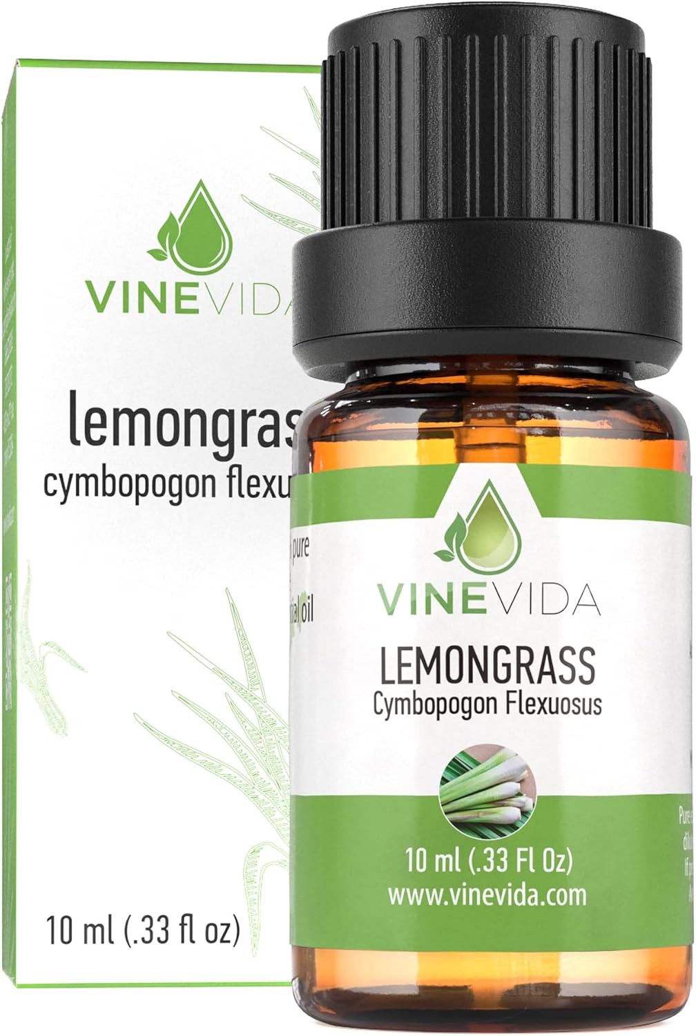 VINEVIDA Lemongrass Essential Oil - Undiluted Lemongrass Oil - DIY Candle Scents - 10 mL for Soap Making & Skin Safe