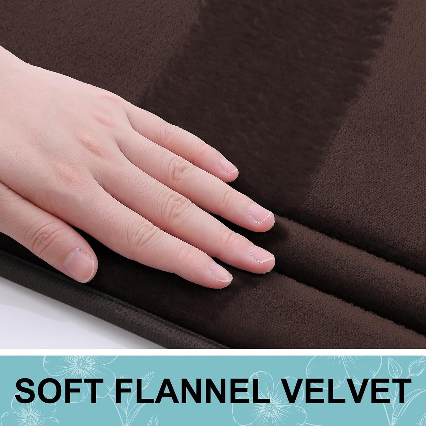 Grandaily Memory Foam Bath Mat Rug 70x24, Ultra Soft, Non-Slip and Absorbent Bathroom Rugs, Machine Wash Dry, Comfortable Bath Carpet for Bathroom Floor, Tub and Shower, Brown