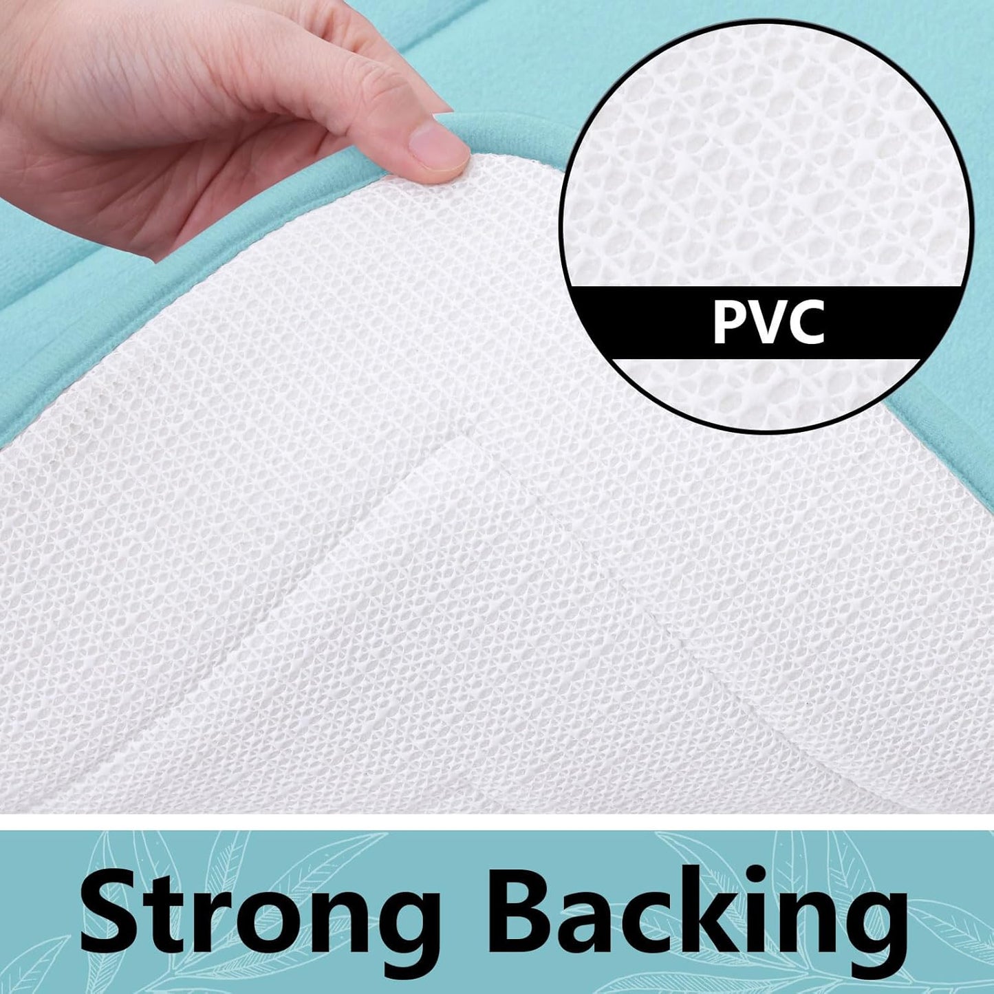 Arotive Memory Foam Bathroom Rug Mat 47x17, Ultra Soft and Absorbent Bath Mat, Machine Wash Dry, Comfortable Bath Rug Carpet for Bathroom Floor, Tub and Shower, Sky Blue