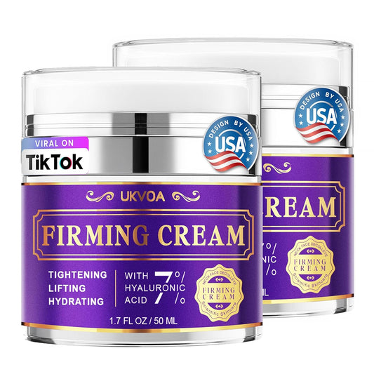 Retinol Neck & Face Wrinkle Cream for Women, Neck Cream for Tightening and Firming, Anti Aging Skin Care with Collagen & Hyaluronic Acid, Instant Face Lift Cream 2-Pack
