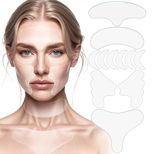 Neck Wrinkle Patches, Anti Wrinkle Silicone Patches，Reusable Chest Firming and Tightening Facial Masks, Collagen Neck Fine Line Pads for Women Reduce Fine Wrinkles, Moisturizing & Firming（11PCS)