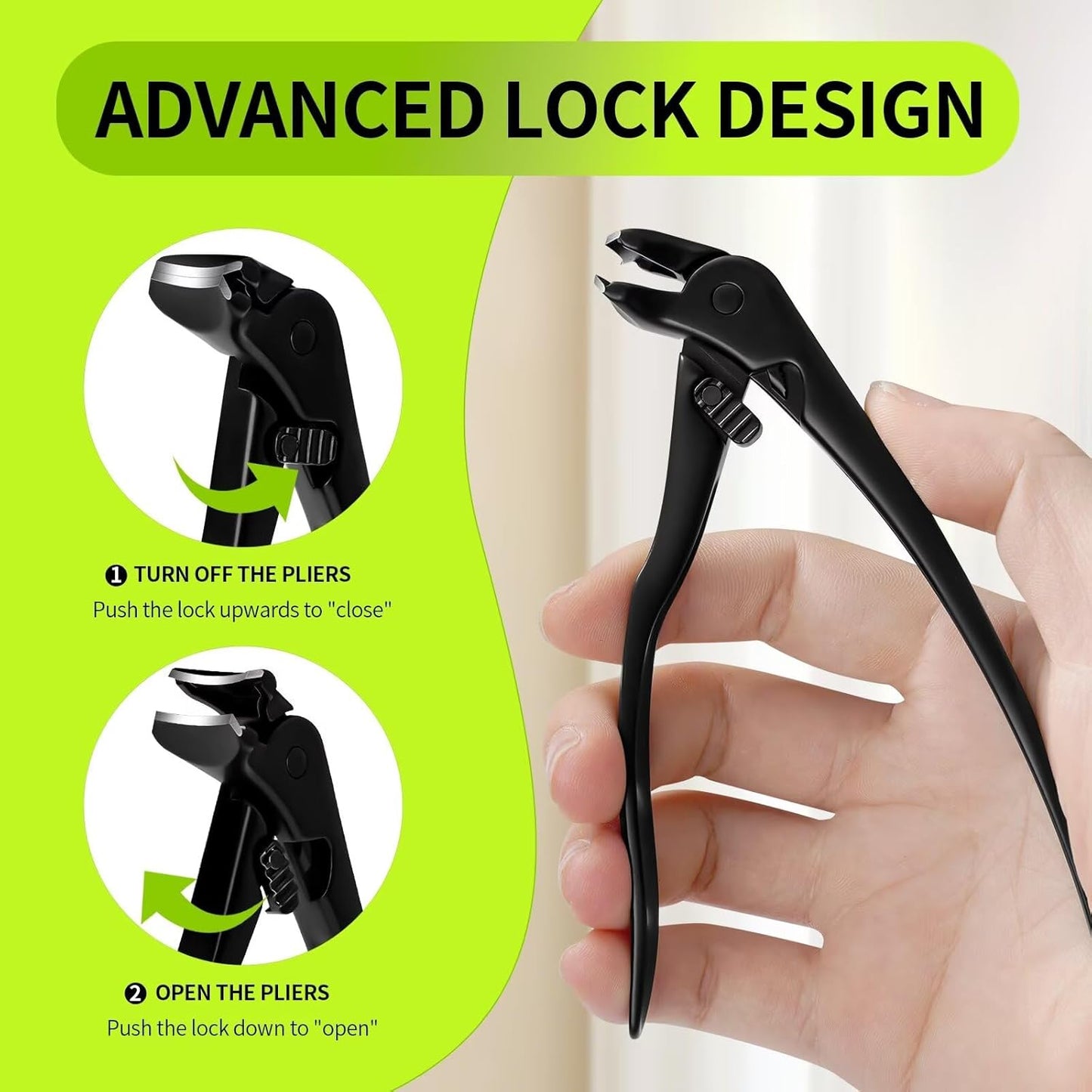 Upgraded Longer Handle Nail Clippers for Seniors and Elderly with Lock Buckle Anti-Slip Heavy-Duty Large Opening Angled Curve toenail Clippers for Thick Nails with Catcher fit Nail for Women and Men