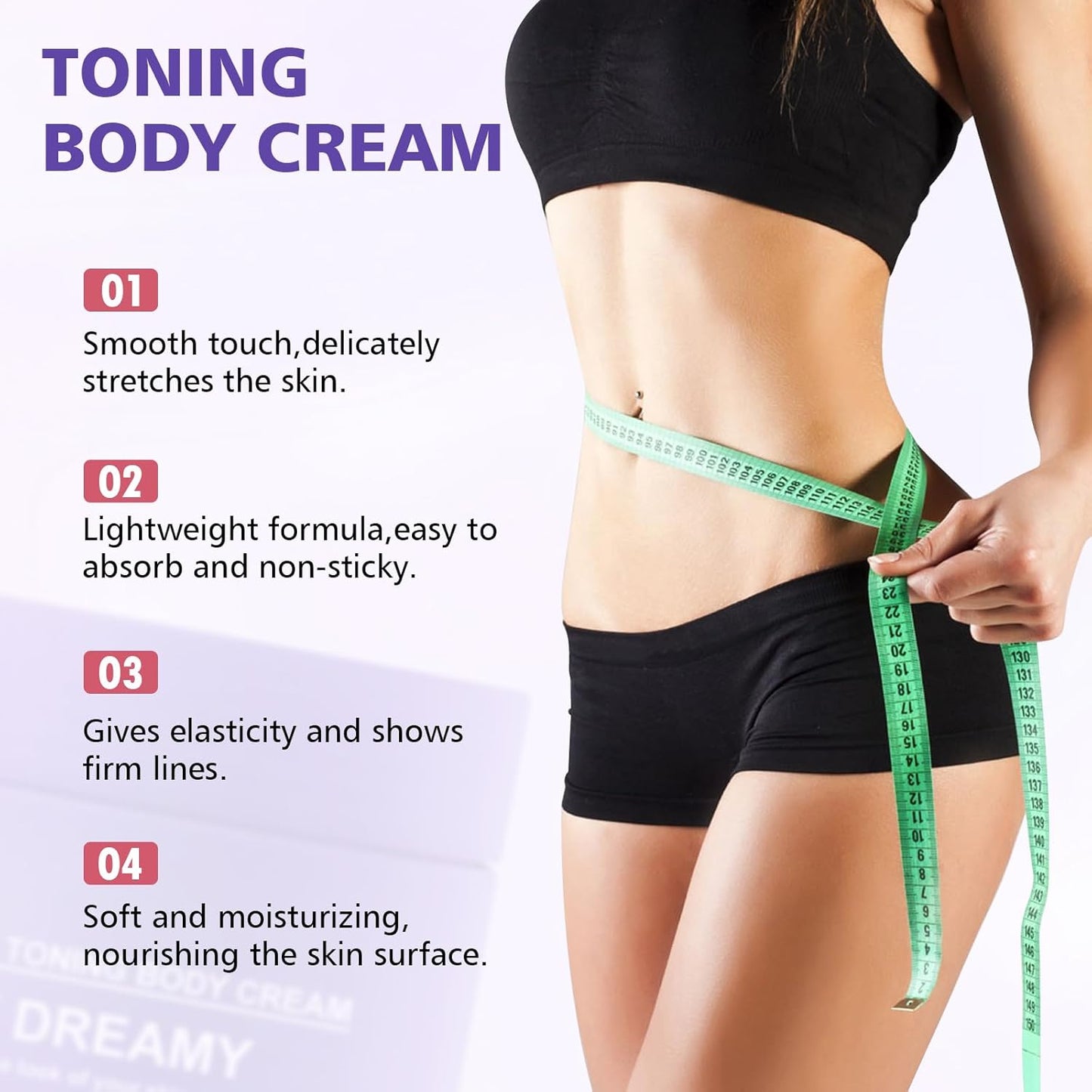 Get Dreamy Overnight Toning Whip, Overnight Toning Body Firming Cream, Body Firming Whip That Works While You Sleep, Skin Tightening Cream for Body with Caffeine & Vitamin C(2PCS)