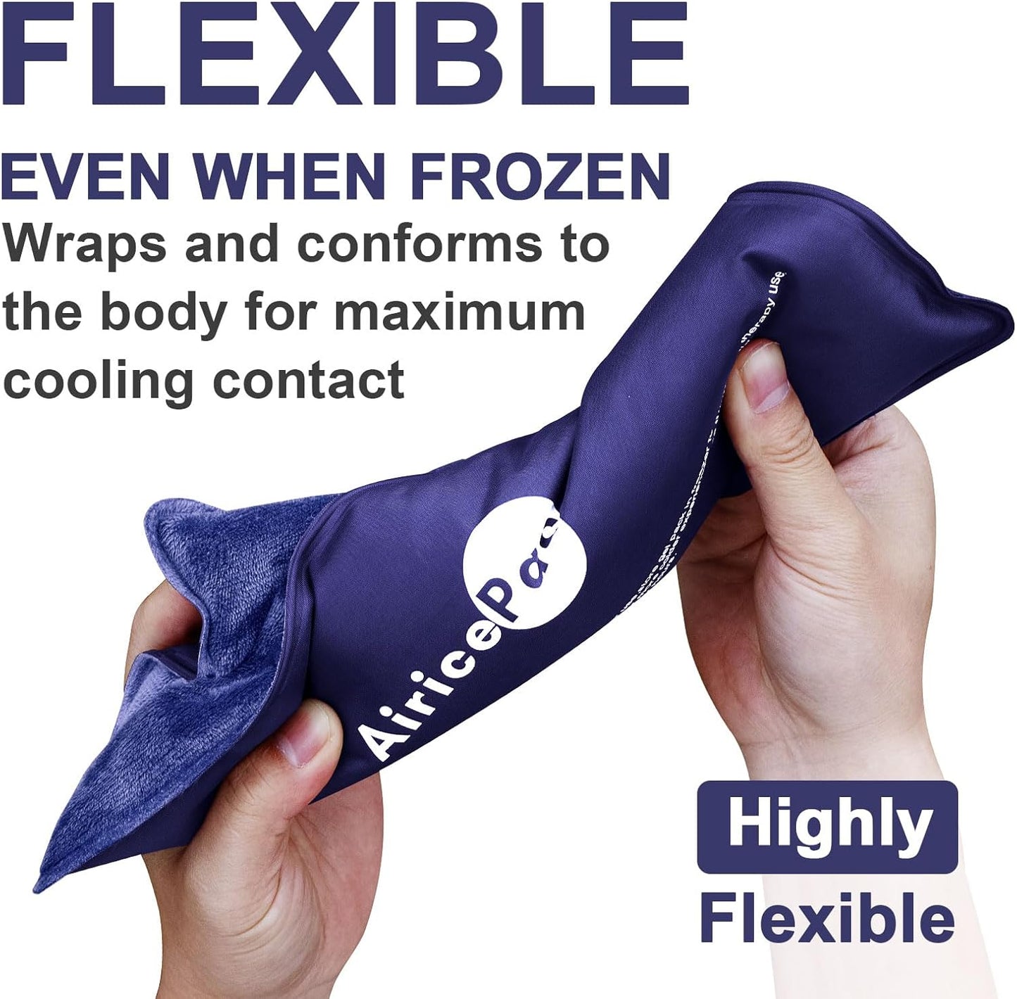 Ice Packs for Injuries Reusable,10”x 14” Gel Cold Pack for Knee Neck Shoulder Ankle Elbow Hip Back Pain Relief, Cold Compress Therapy for Swelling, Bruises, Surgery, Blue, 2 Pack