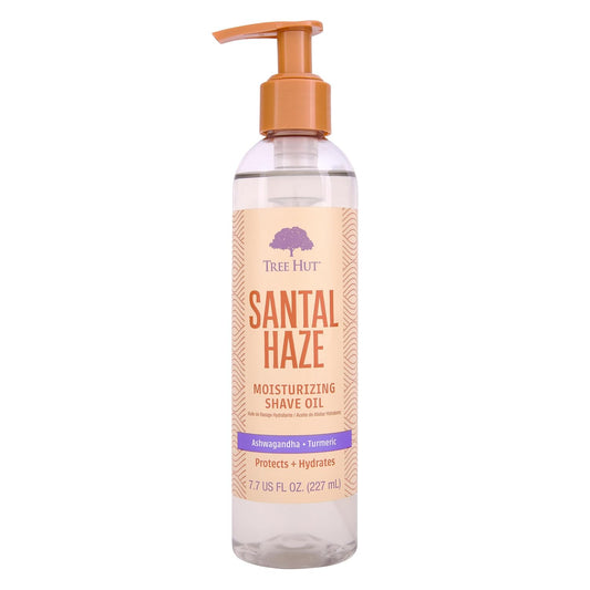 Tree Hut Santal Haze Moisturizing Shave Oil, Gel-to-Oil Formula, Ultra Hydrating Barrier for a Close, Smooth Shave, For All Skin Types, 7.7 fl oz
