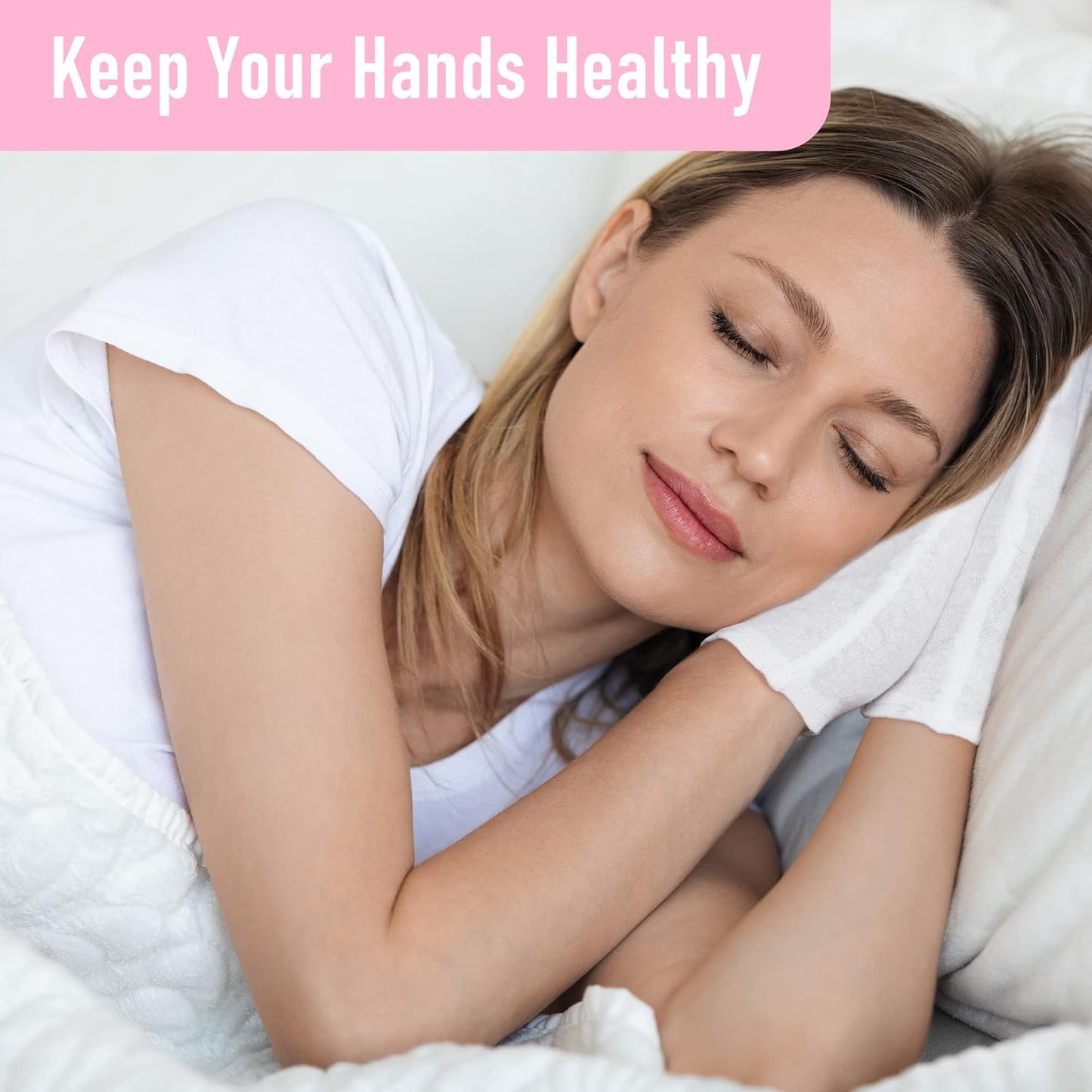 COOLJOB 6 Pairs 100% Cotton Gloves for Dry Hands Moisturizing & Eczema, Overnight Lotion, Sleep & Spa Treatment for Women & Men, Breathable Work Glove Liners, White, X-Small