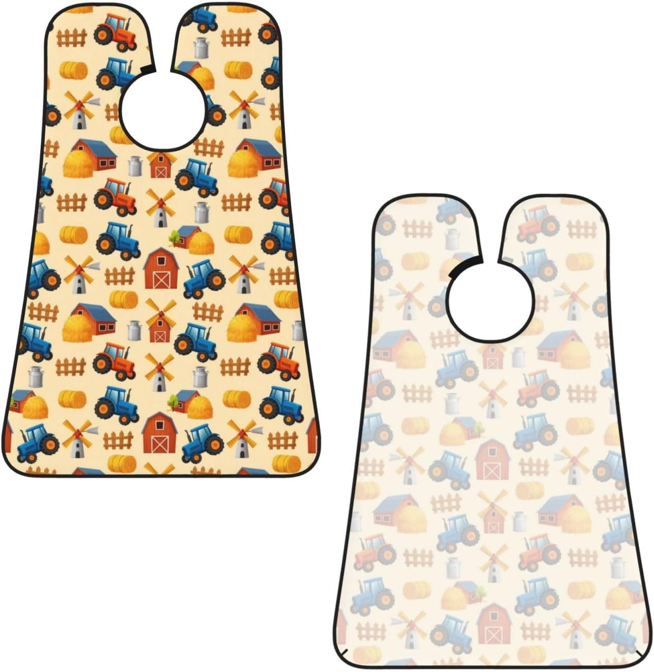 Ultimate Shaving Bib, Beard Trimming Apron with Hair Catcher, Farm Cars Tractor Truck