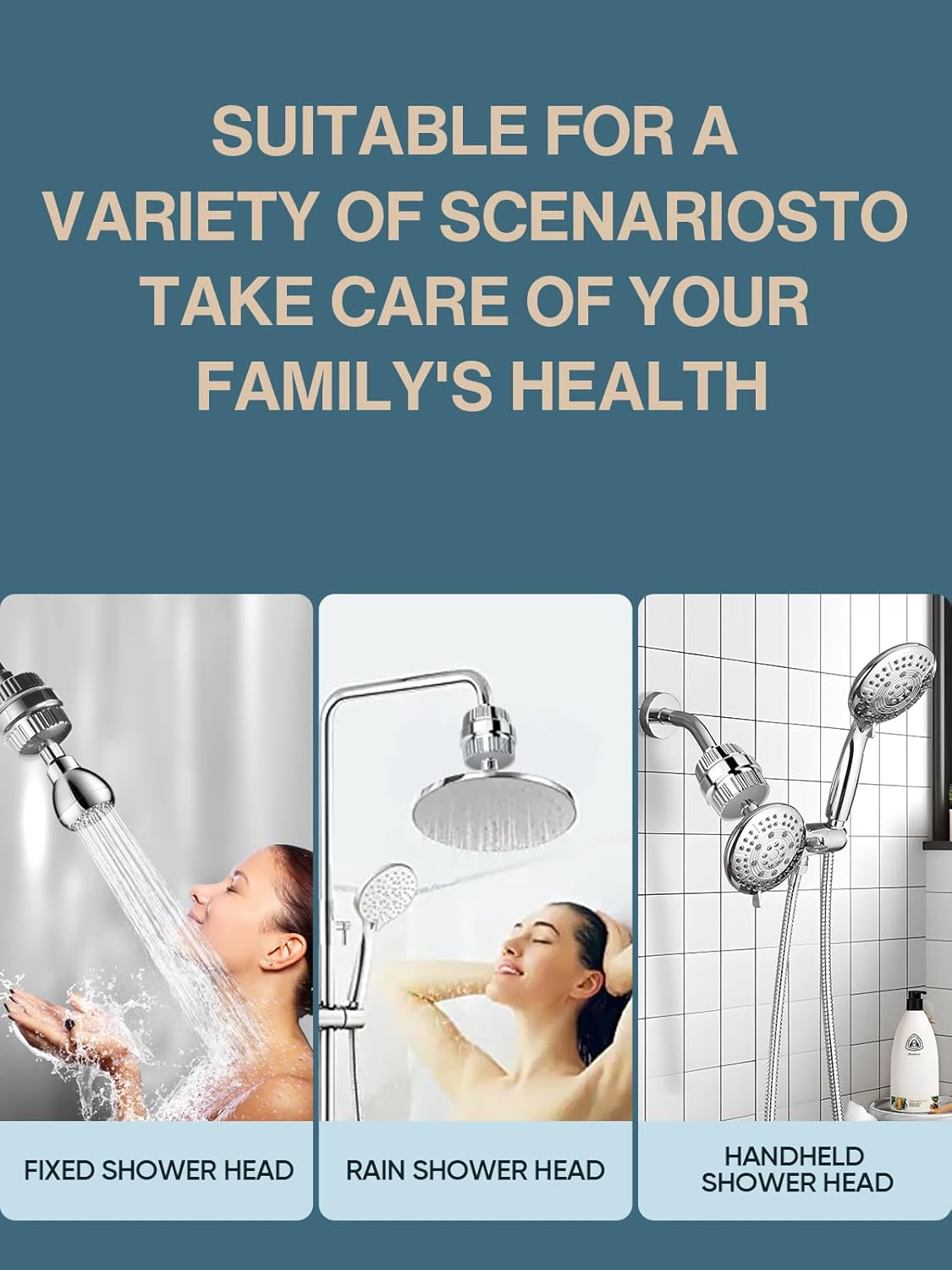 Cobbe 20 Stage Shower Filter Cartridge for Hard Water Showerhead Filters - 1 Pack Replaceable Cartridges - High Output Shower Water Filter for Chlorine and Harmful Substances Removal