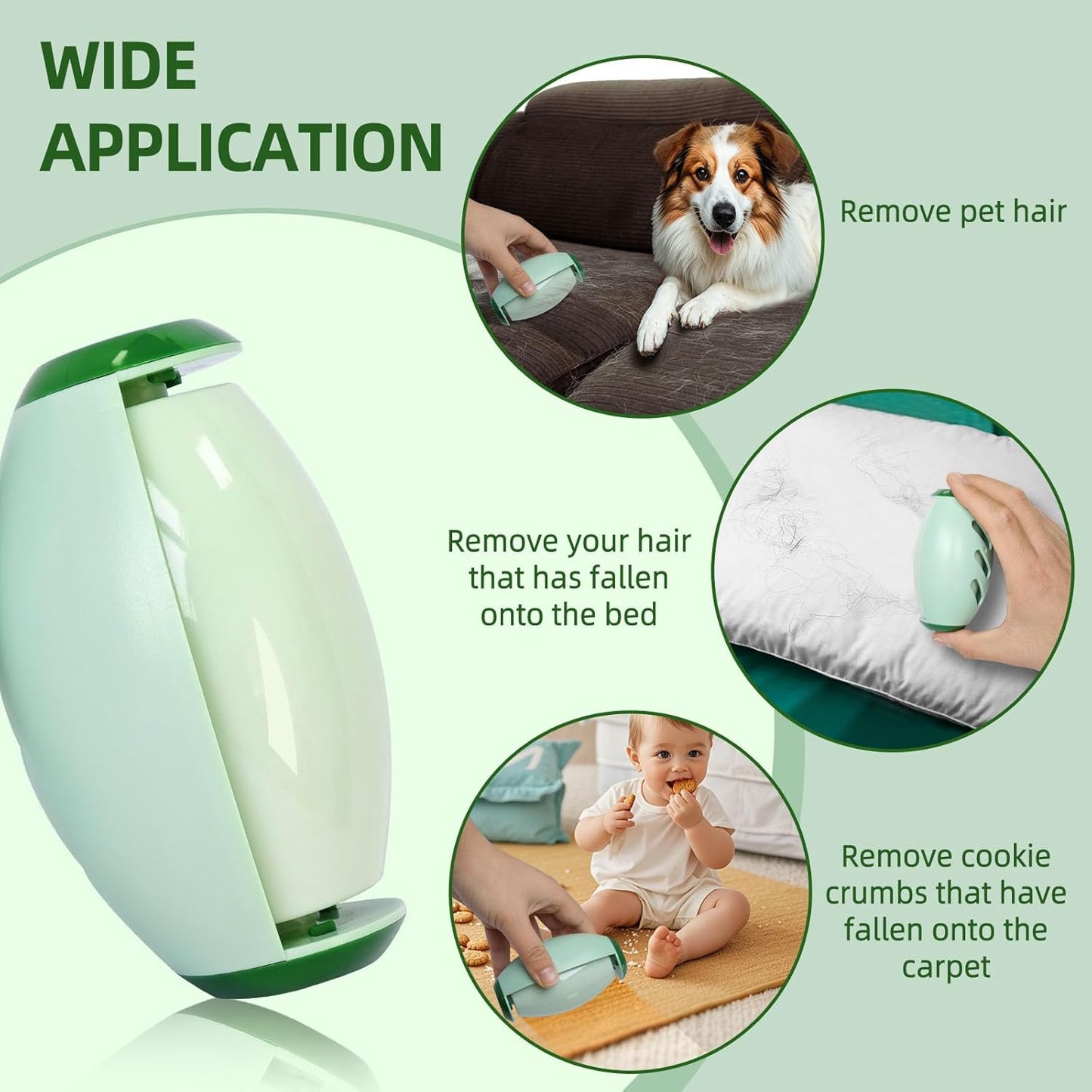 2 Pack Reusable Lint Roller Portable Mini Lint Remover Cat Pet Hair Rollers Travel Size Sticky Cleaner Dog Hair Remover for Clothes Washable Gel Lint Roller Ball