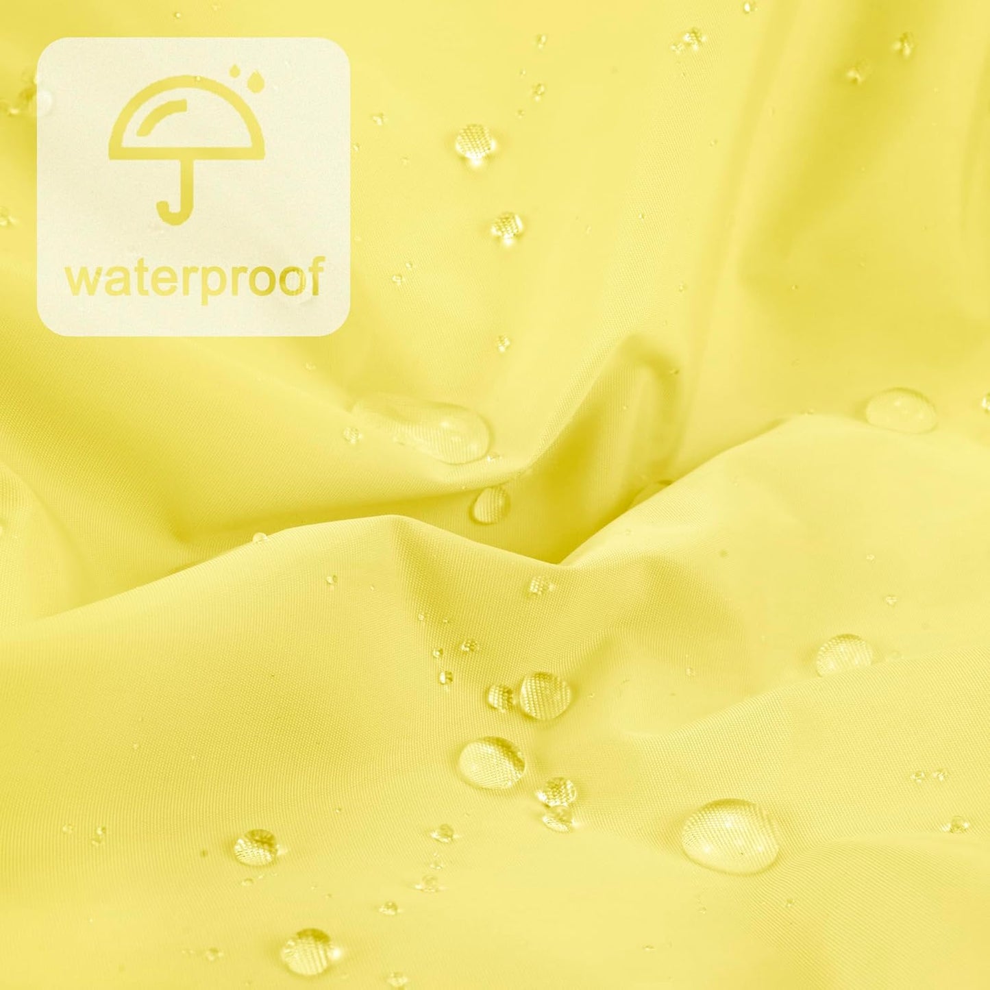 Reusable Shower Cap for Women, Large Waterproof Shower Bonnet Washable Elastic Band Bath Accessories Hair Hat for Long Hair, Braids(Bright Yellow)