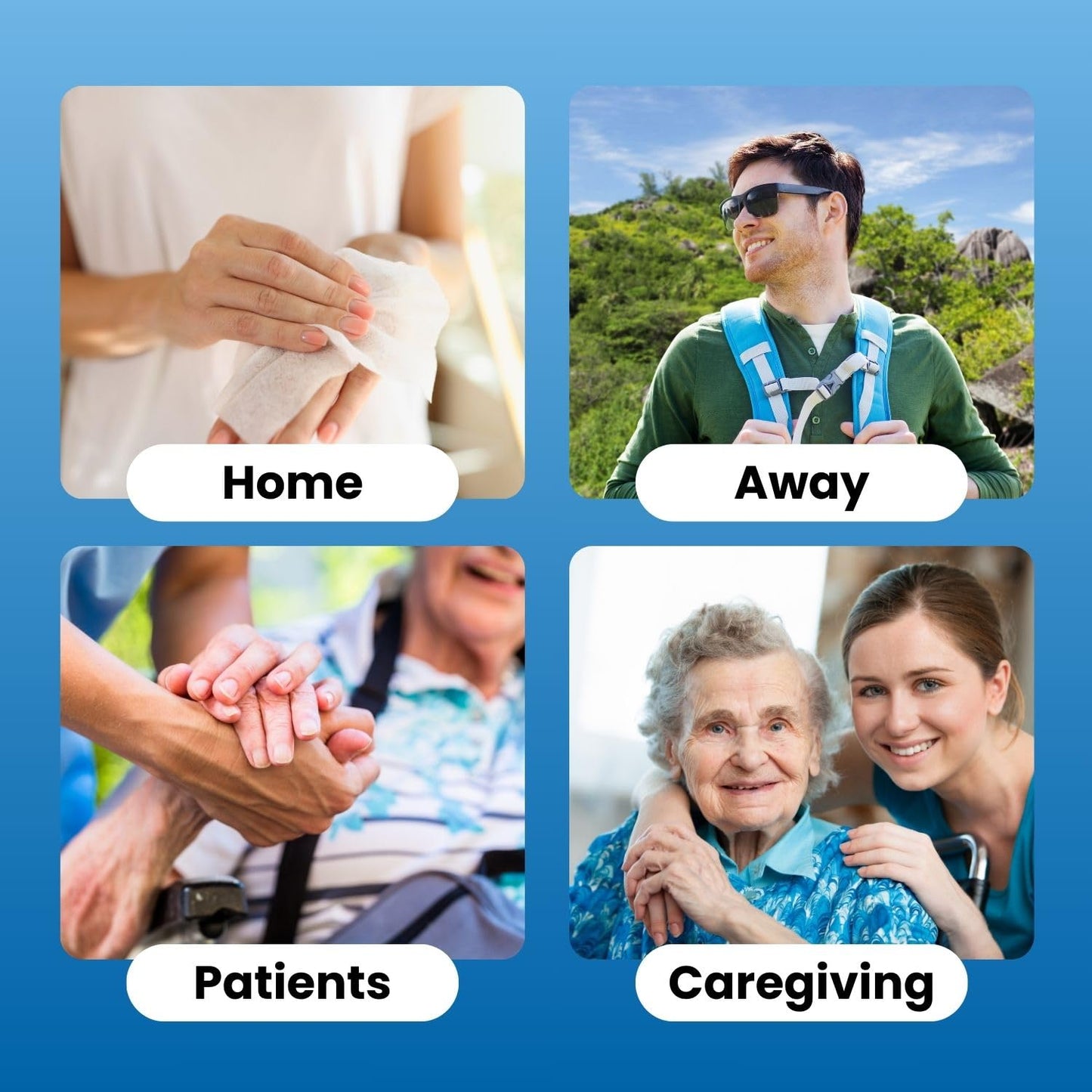 HCS Bulk Extra Large Adult Wipes - Elderly, Incontinence - (576) Body Wipes for Adults, Bathing, No Rinse - Bath Wipe, Shower - Wet Disposable Washcloths, Aloe, Unscented - 9"x12", 12 Packs of 48