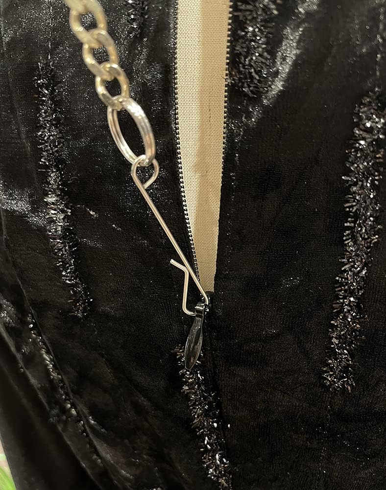Zipper Helper for Dress and Boots, Zipper Puller Zip with Hook and Clip for Almost All Zippers Types, Zip up Dress by Yourself (Gold)