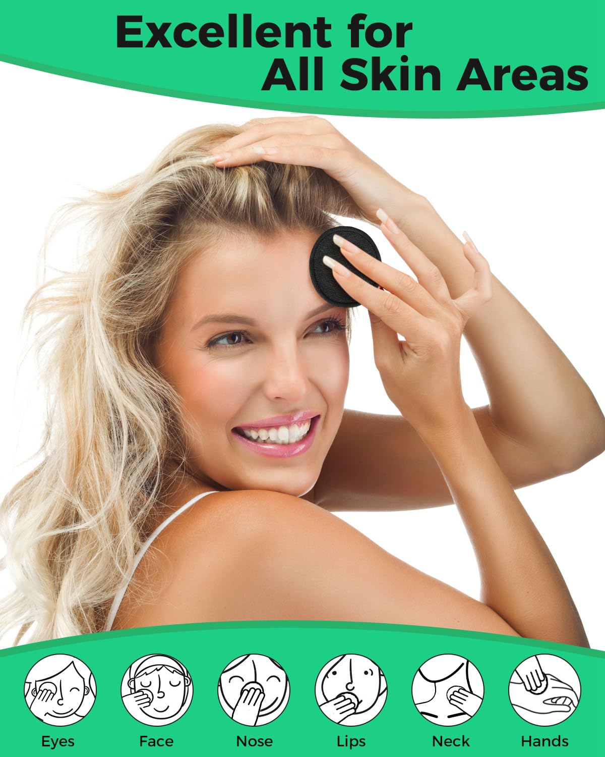 ProCIV Reusable Makeup Remover Pads - 25 Pack Washable Organic Cotton Rounds for All Skin Types & Toner with Laundry Bag, Eco Friendly Zero Waste Reusable Cotton Pads Travel Gadgets (Black)