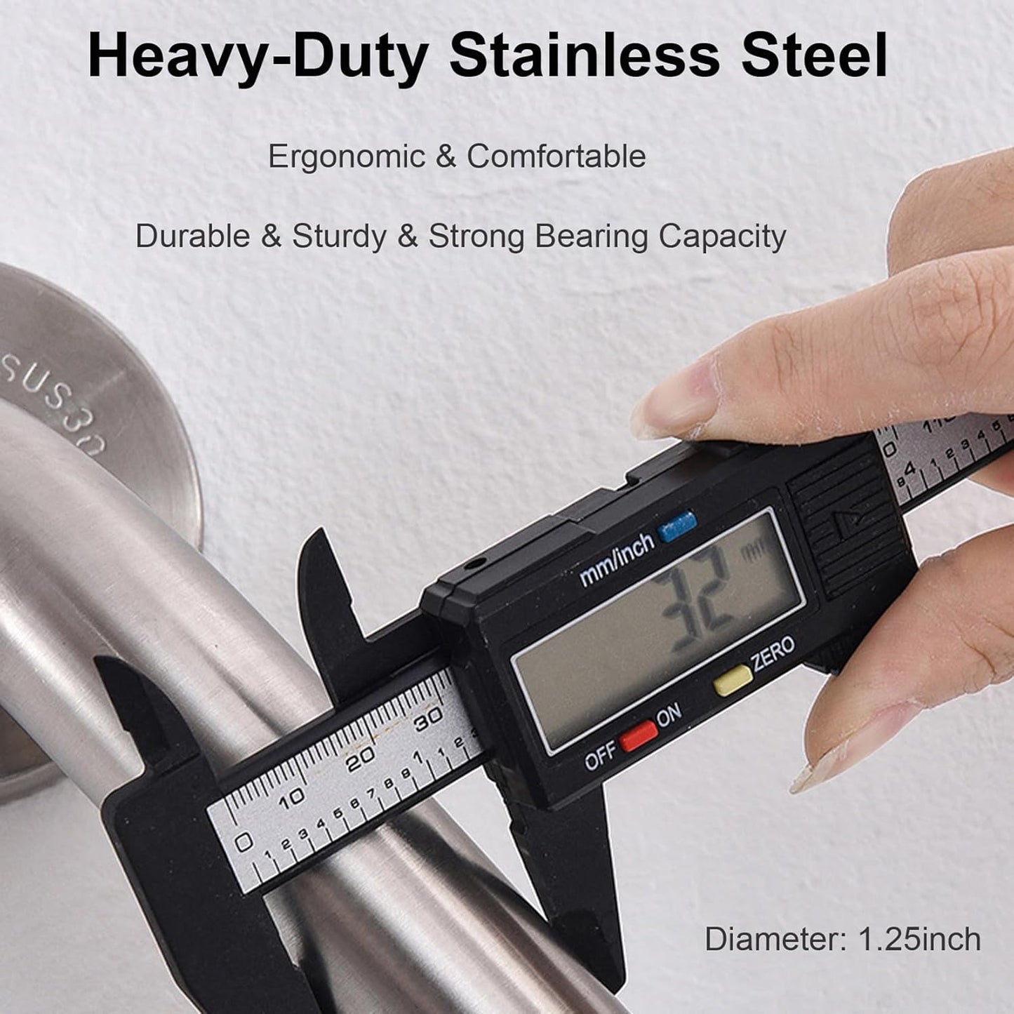 20 Inch Shower Grab Bar, Anti Slip Grab Bar for Bathtubs Showers Toilet, Safety Stainless Steel Shower Handles Hand Rail for Senior, Elderly, Handicap, Pregnant, Children