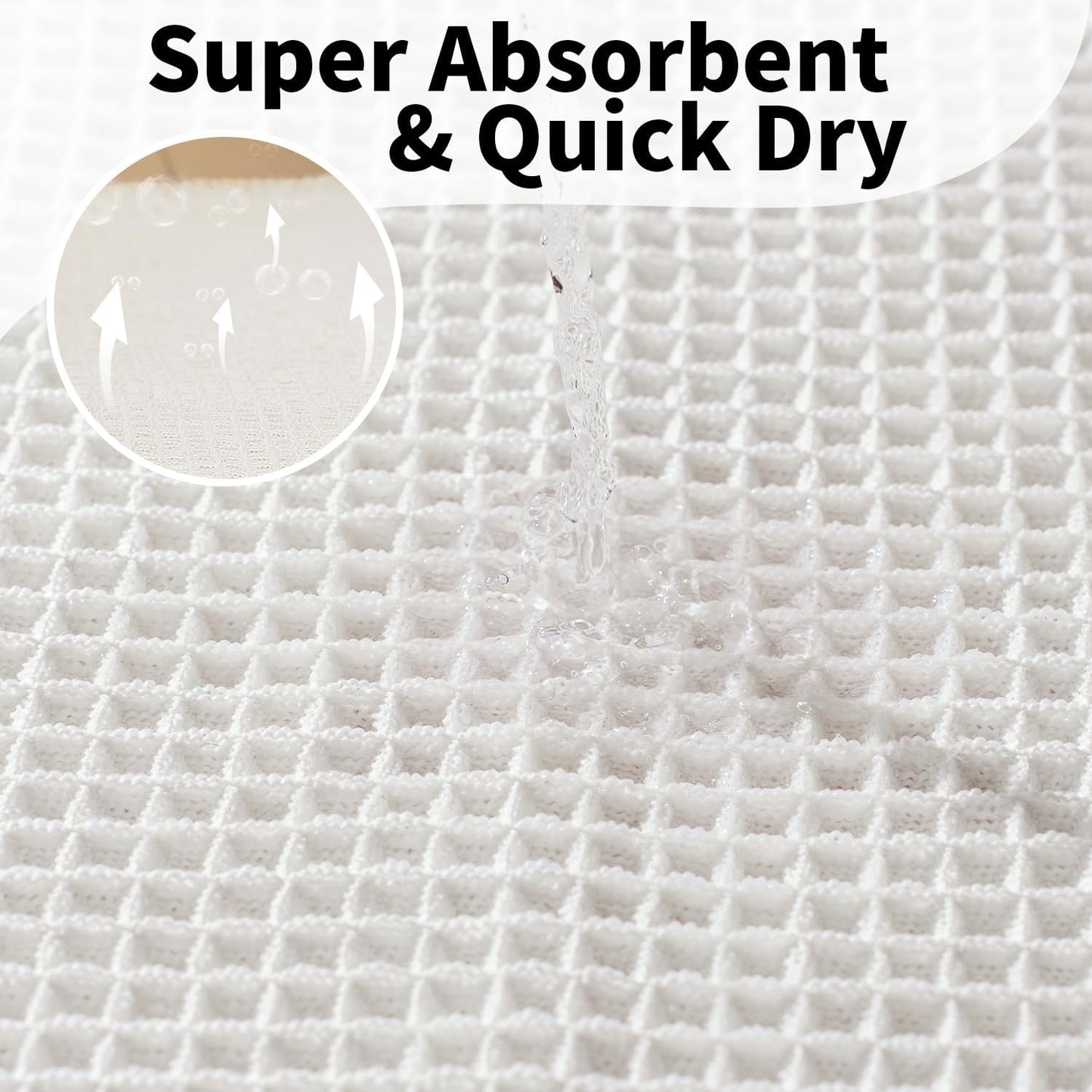 White Long Bathroom Rugs, Waffle Runner Bath Mat Non Slip Washable, Super Absorbent & Quick Dry, Boho Bath Mat Farmhouse Bathroom Decor, 24'' x 72'', White