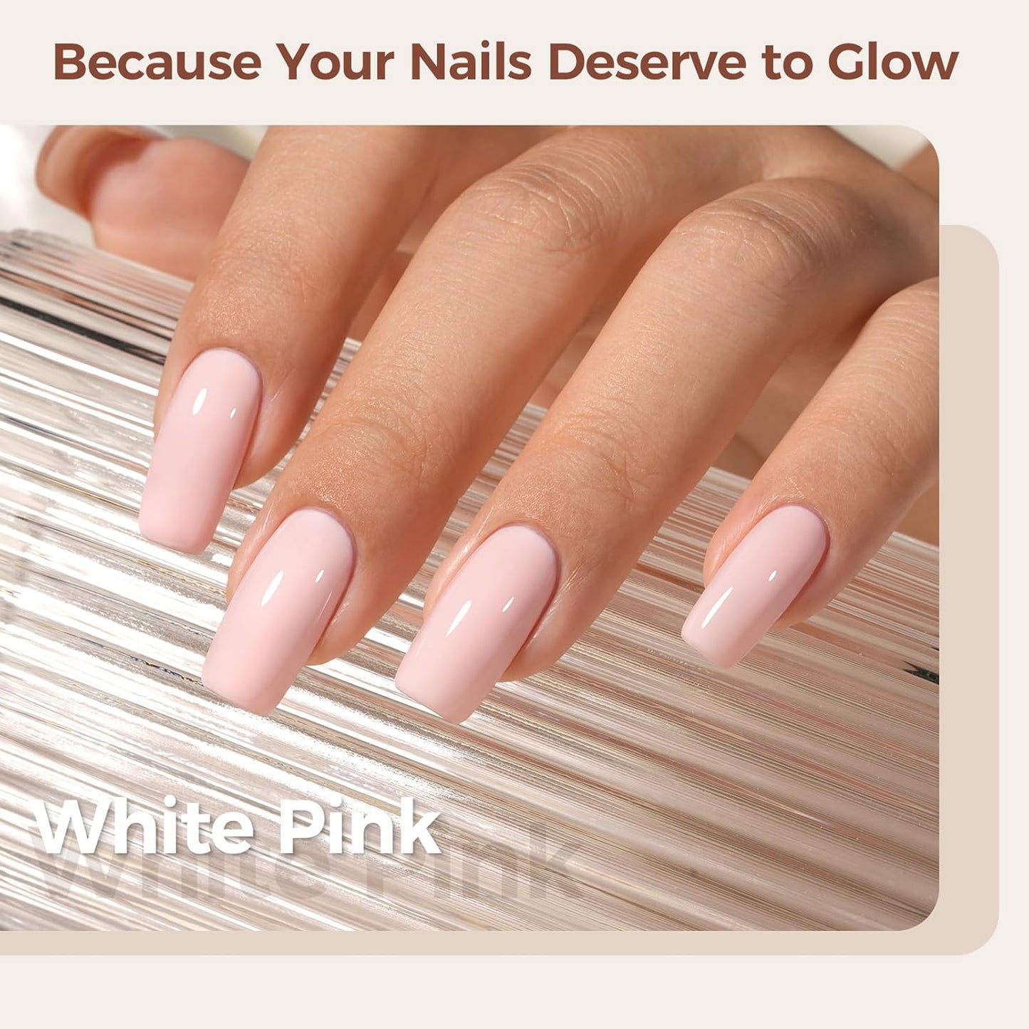 AILLSA White Pink Gel Nail Polish Nude Barely Pink Gel Polish Neutral Light Beige Jelly Gel Polish Off White Natural Color Nails Winter Soak Off U V Gel for Nail Art for Women 0.51 Fl Oz /GA98