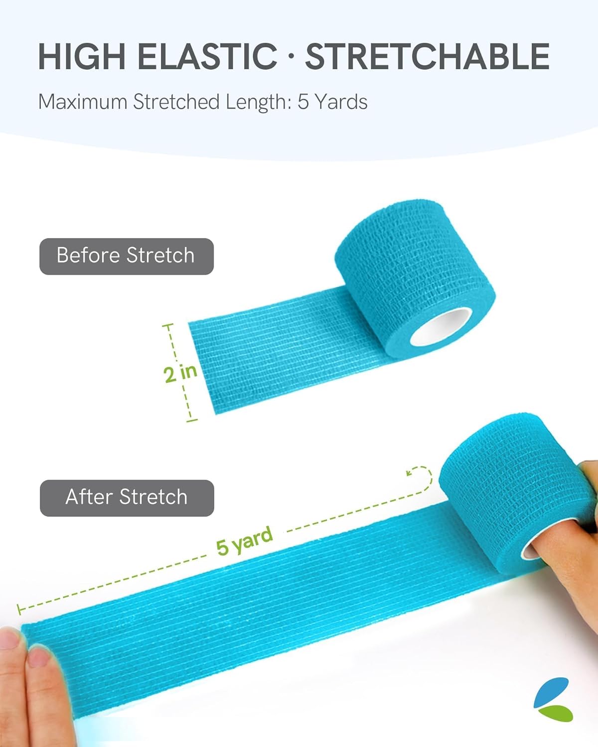 FriCARE Self Adhesive Bandage Wrap, Medical Tape in First Aid Kit, Cohesive Bandages for Wounds Sport Vet, 2 Inches X 5 Yards 6 Rolls, Vibrant