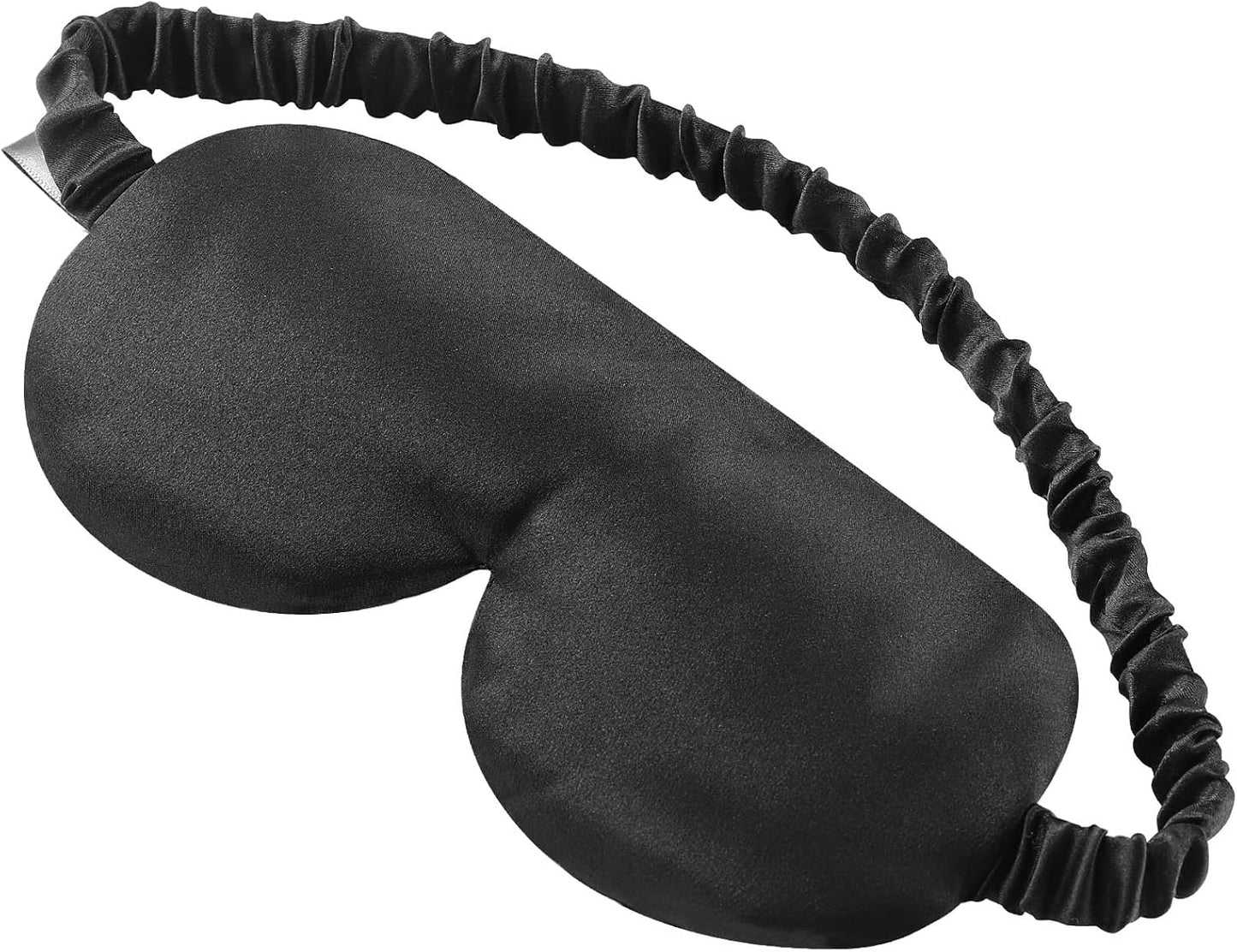 ALASKA BEAR Sleep Mask with Silk-Covered Headband for Hair Care, Silk Eye Mask Comfortable Scrunchy Band Over Ears (Built-in Contour Insert, Luxury 22 Momme)