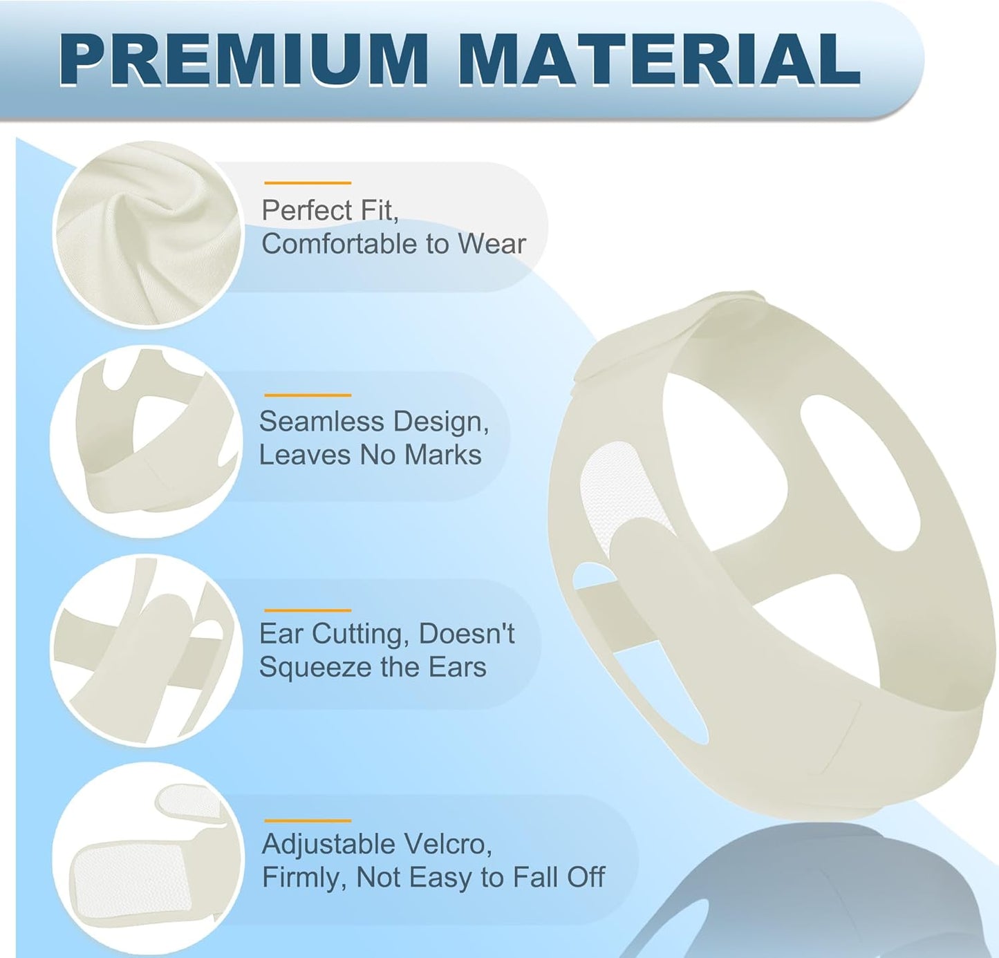 Chin Strap for Sleeping, Adjustable Chin Strap for Snoring, Anti Snoring Devices Breathable and Reusable, Comfortable Stop Snoring Solution, Anti Snore Chin Strap for Men and Women (Green)