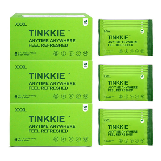 5X Larger Extra Large Body Wipes for Adults Bathing No Rinse 18 Pack, Cooling Travel Pack for Outdoors Sports, Portable Disposable Body Cleansing Towelettes, Great for Gym, Camping