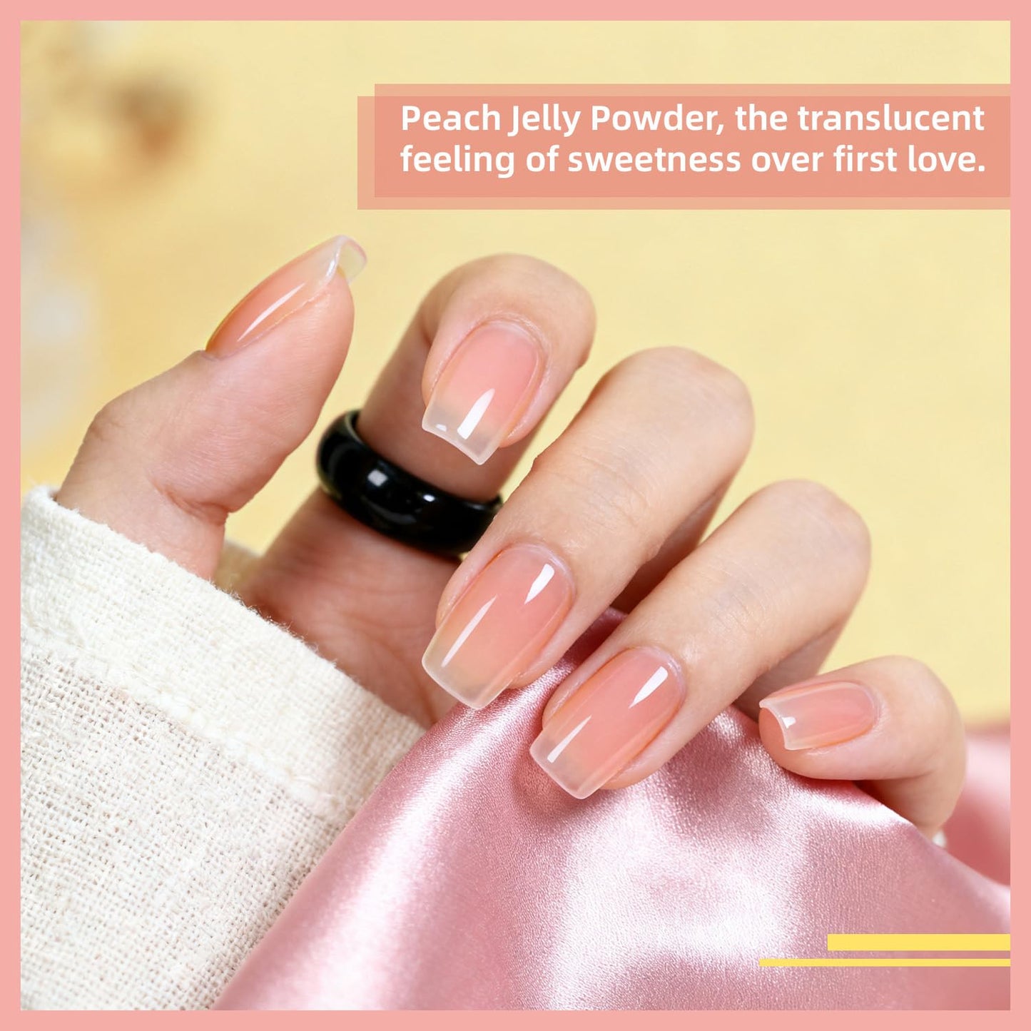 JODSONE 12 PCS Gel Nail Polish Set with Base Coat Top Coat 10 Colors White Pink Nude Jelly Gel Polish Perfect for DIY Nail Art at Home