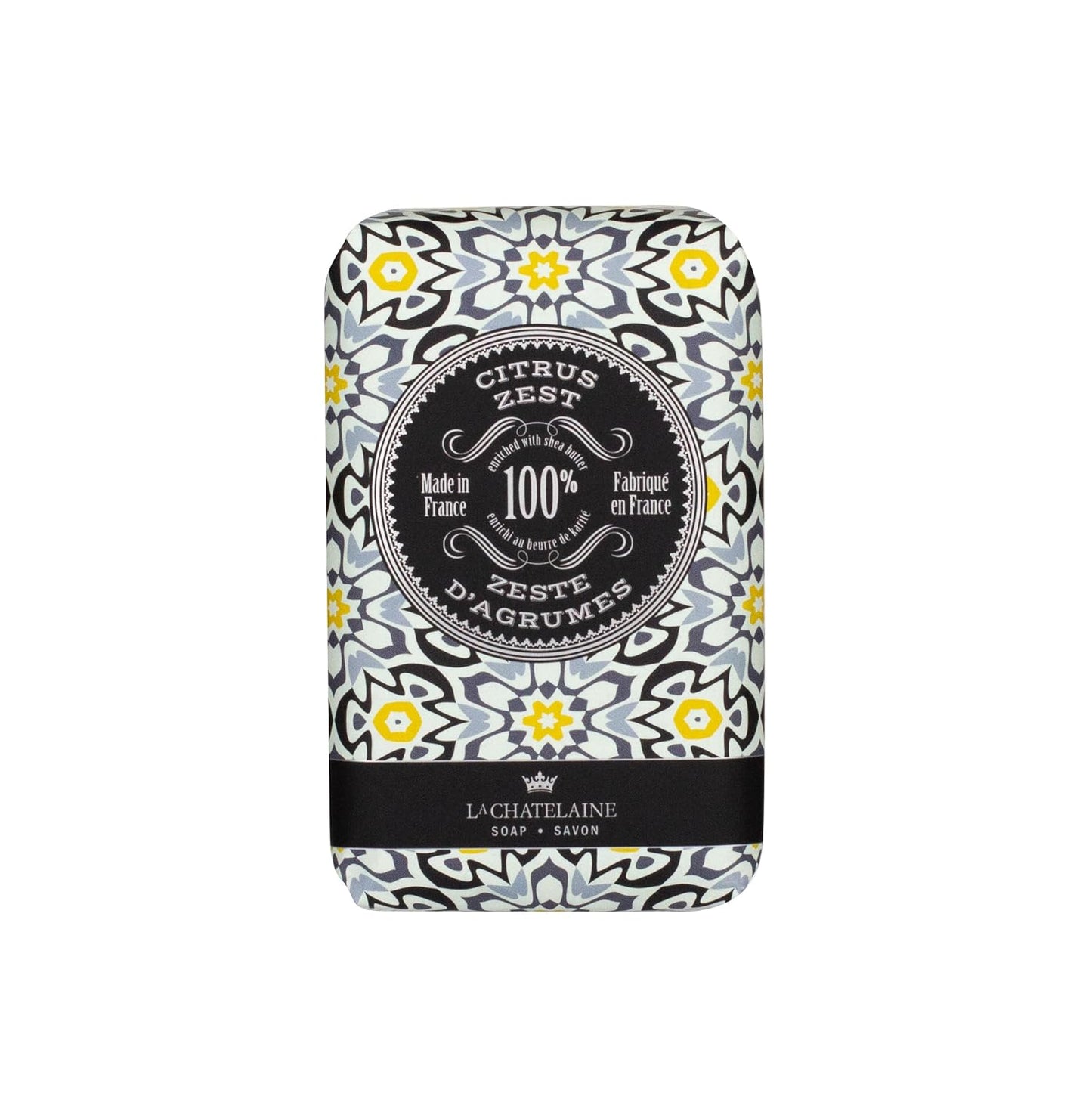 La Chatelaine Luxury Bar Soap Trio Gift Set Tin | Made in France | Natural and Organic | Shea Butter Formula | 3 x 8.8 oz / 250g - Red Mosaic Soap Trio (Deep Blue Sea, Sandalwood, Citrus Zest)