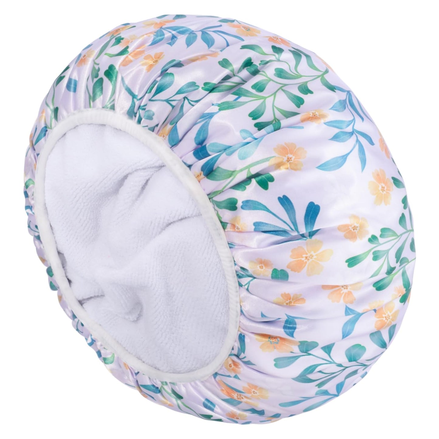 Shower Cap, Terry lined Reusable shower caps, Large Shower Cap for Women, Waterproof Hair cap Triple Layer Shower Caps for Long Thick Hair