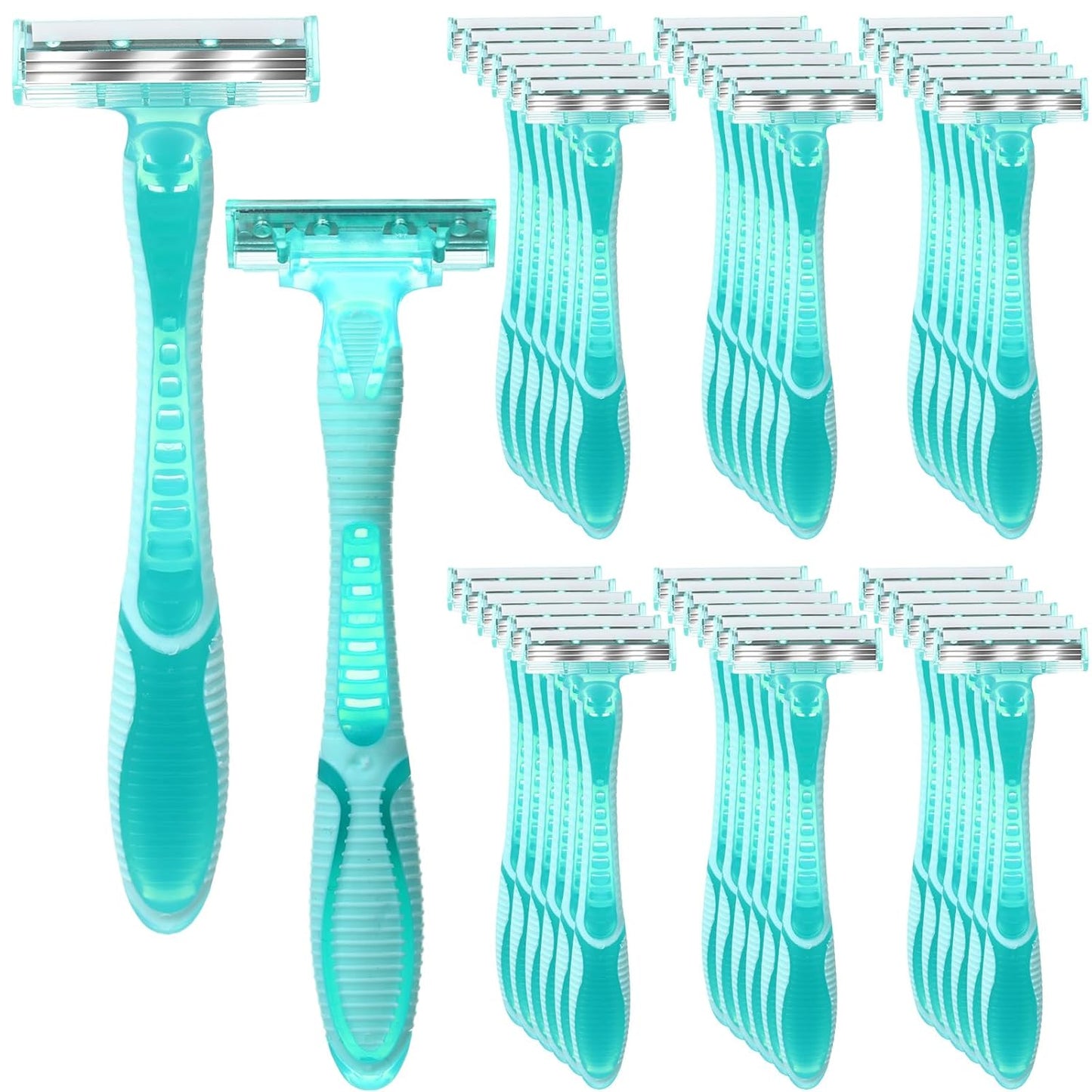 36 Count Women's Disposable Razors Bulk 3 Blade Razors For Women Shaver For Women Sensitive Skin Comfortable Shave For Bathing Hotel Travel