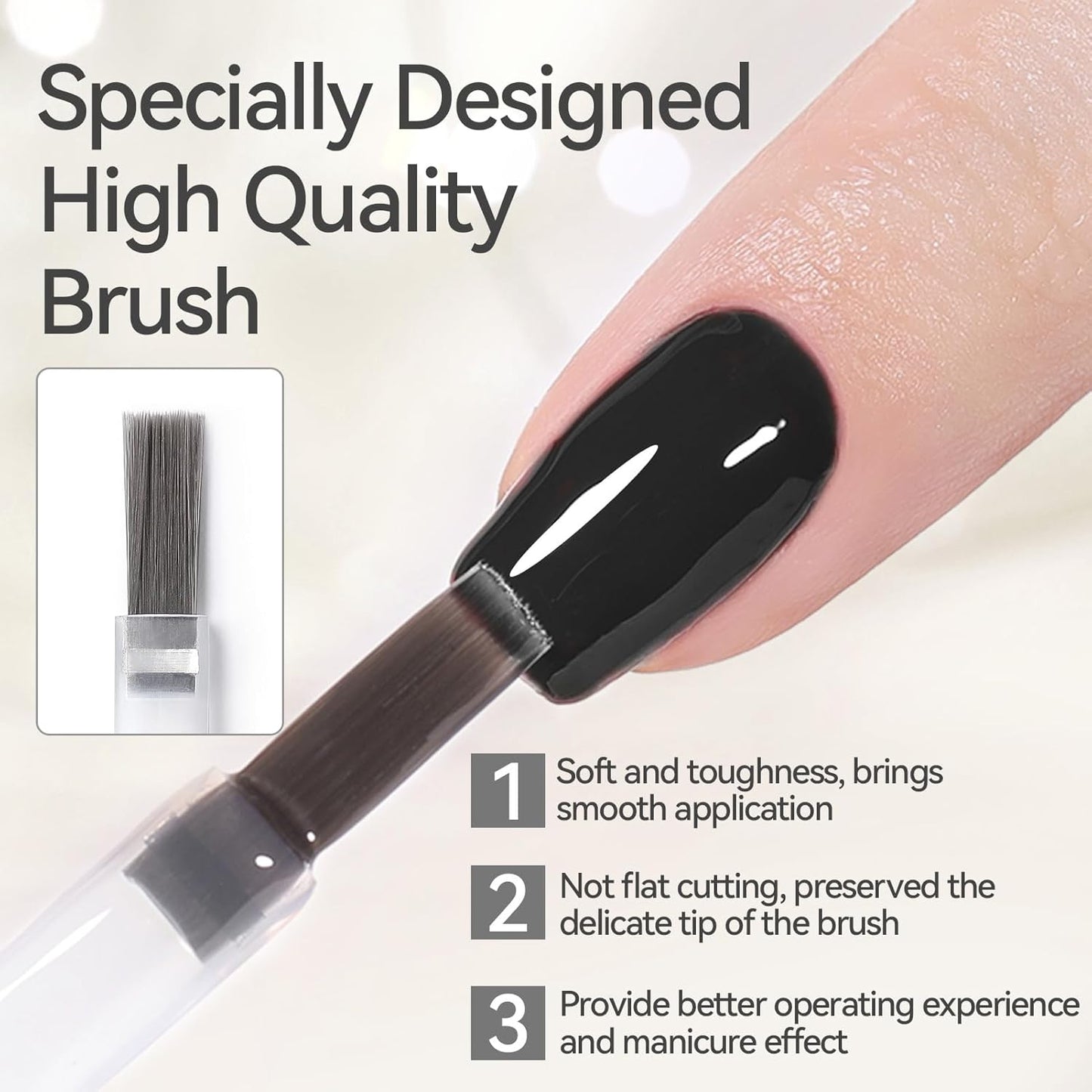 Born Pretty Glossy Top Gel, Clear Builder Nail Gel for Nails, 8 in 1 Nail Strengthener in a Bottle, Builder Extension Gel for Nails Shine Finish and Long Lasting Nail Protection Soak Off 15ml 2pcs