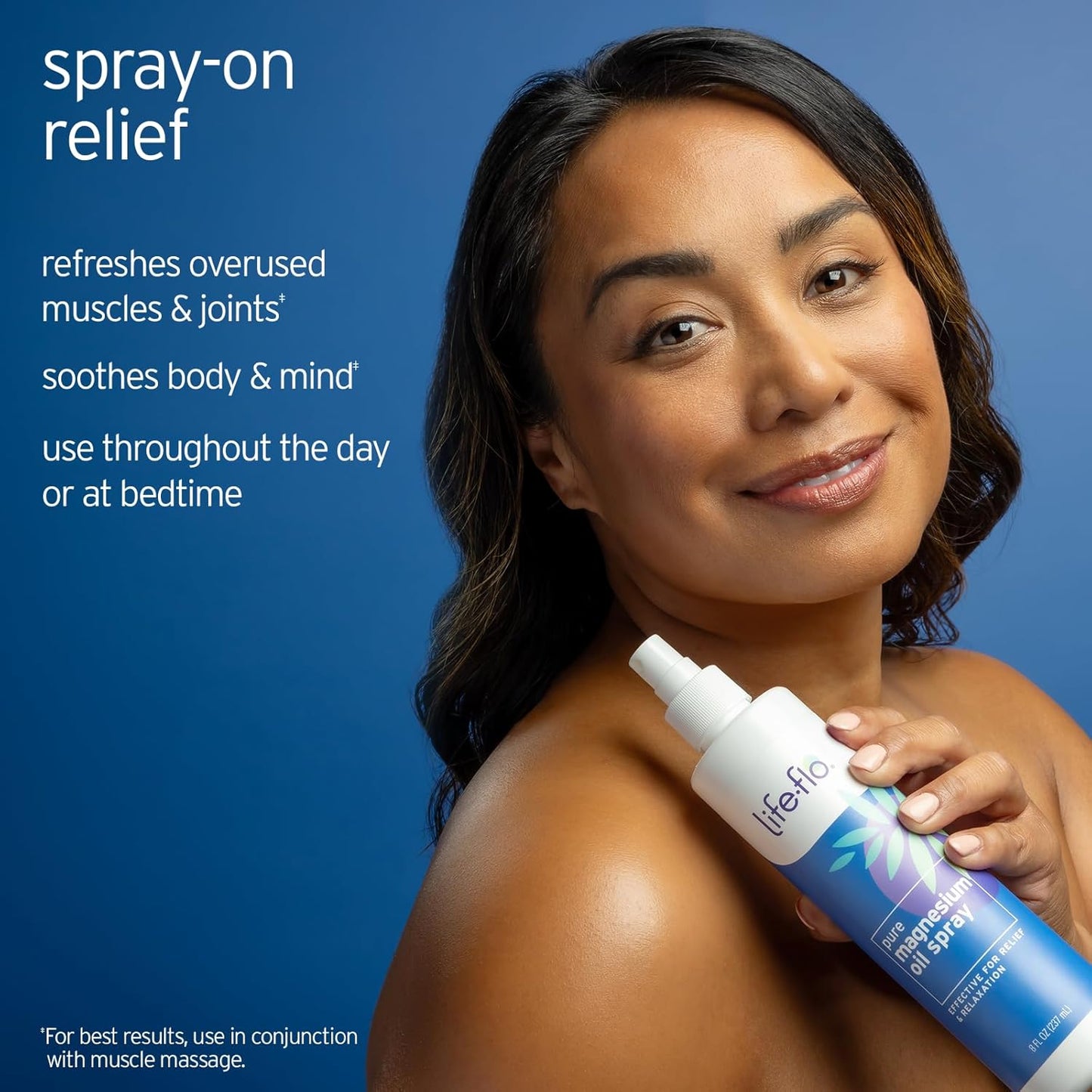 Life-Flo Pure Magnesium Oil for Feet and Body - 100% Pure Magnesium Spray from The Ancient Zechstein Seabed - Magnesium Oil Spray for Feet, Relaxing & Rejuvenating Muscles & Joints - 8 oz