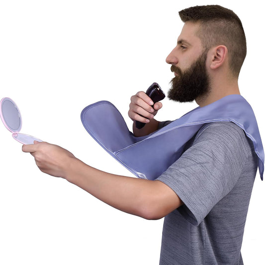 Foldable Multi-Purpose Shaving Bib, Beard Apron for Men's Gifts (Grey)
