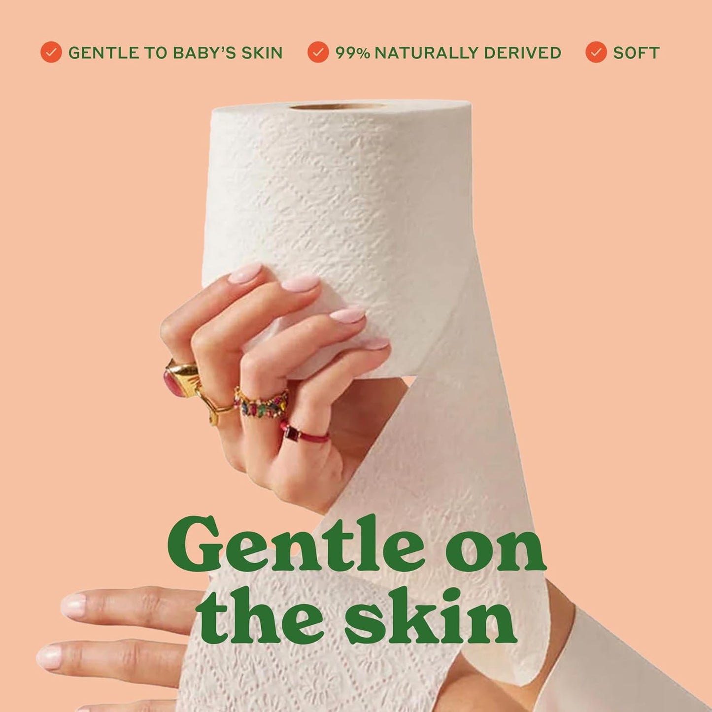 Caboo Tree Free Toilet Paper, Septic Safe Bath Tissue, Soft 2 Ply Sheets, 300 Sheets Per Roll, 16 Double Rolls