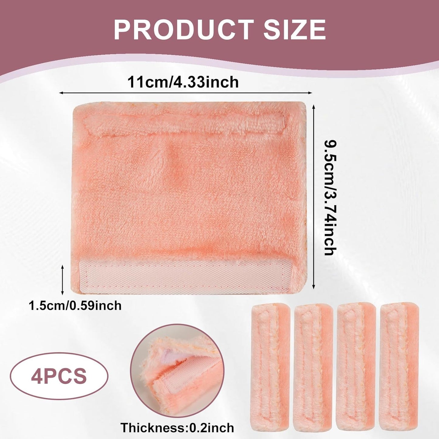 4 Pack Strap Covers Breathable Strap Cushions Work for Most Headgear Straps Can Reduce The Tracks On The Face Made of Soft Fabric Face Pads (Pink)
