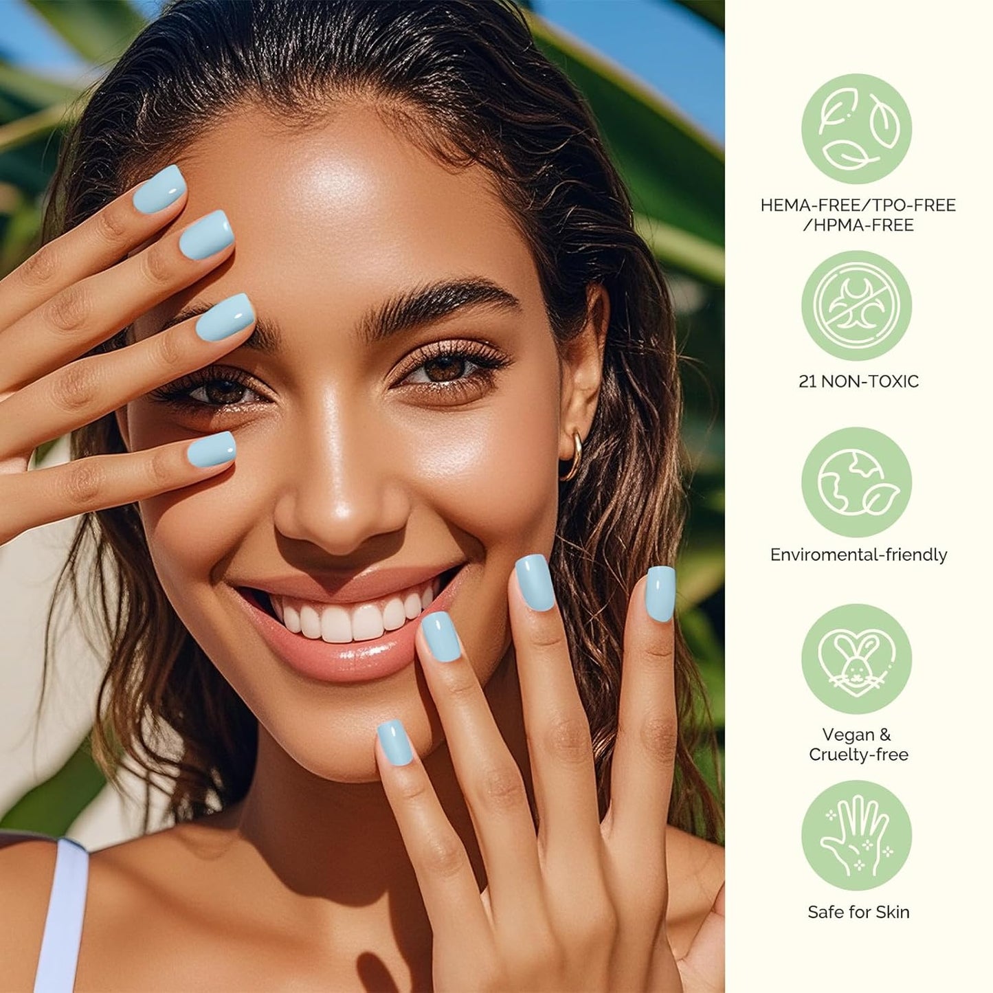 MelodySusie Plant Based Gel Nail Polish Set,Spring and Summer Macaron Colors,Hema Free,Soak Off UV LED Gel Polish Nail Art Manicure Salon DIY at Home 8Pcs 10ml/0.34 fl oz