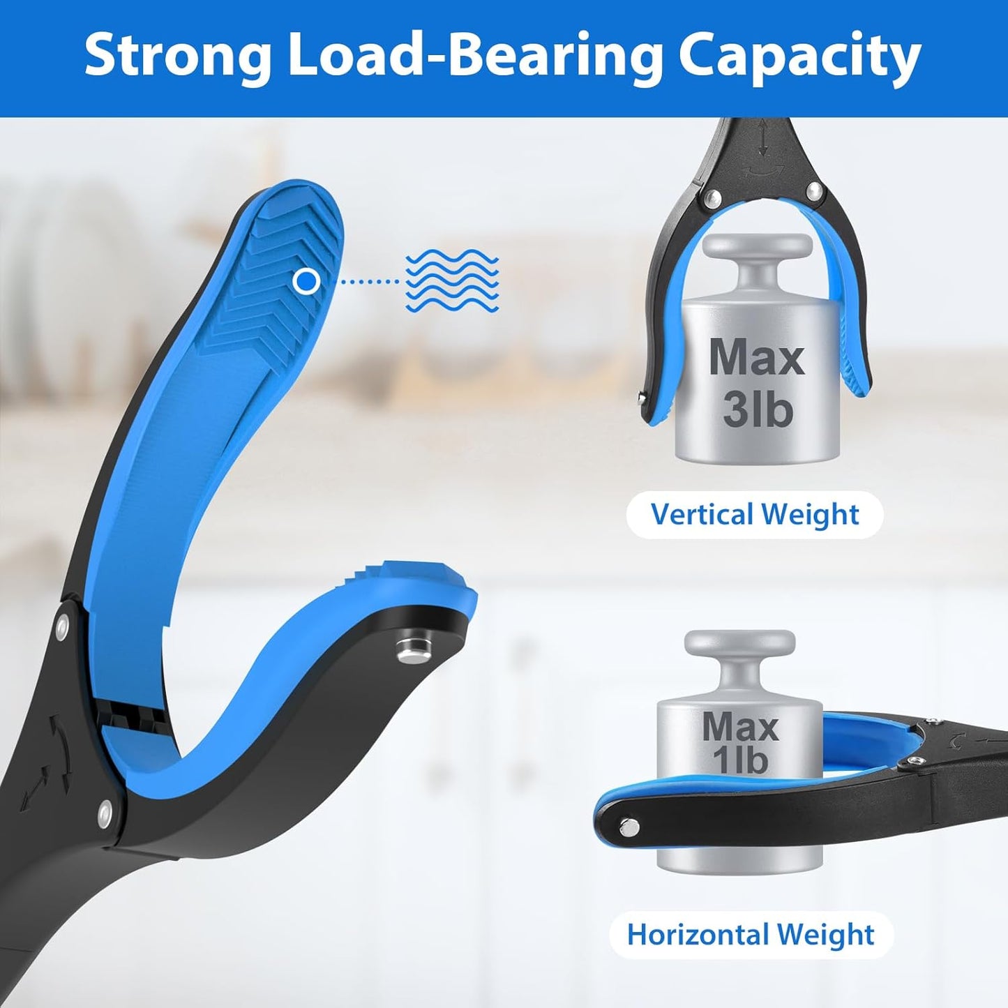 Grabber Reacher Tool 36 Inch, Heavy Duty Foldable Grabber with Anti-Slip 360° Rotating Jaw, Magnetic Tip for Seniors, Reacher Grabber Pickup Tool for Elderly After Surgery Recovery