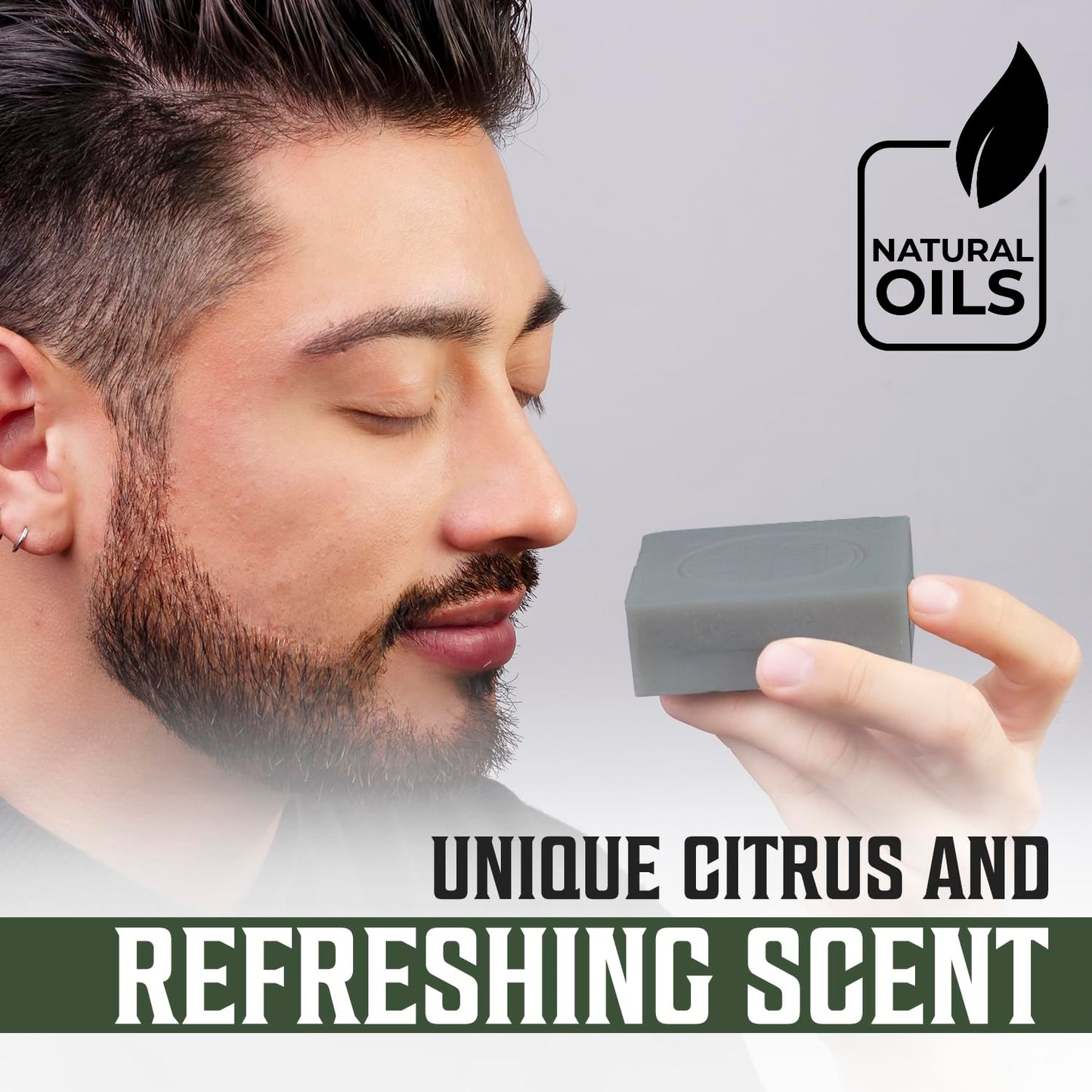 Viking Revolution Tea Tree Natural Soap for Men - Mens Soap Bar with Essential Oils Cold Pressed Bar Soap for Men - Nourishing Mens Bar Soap with Coconut Oil, Shea Oil, Almond Oil (2 Pack)