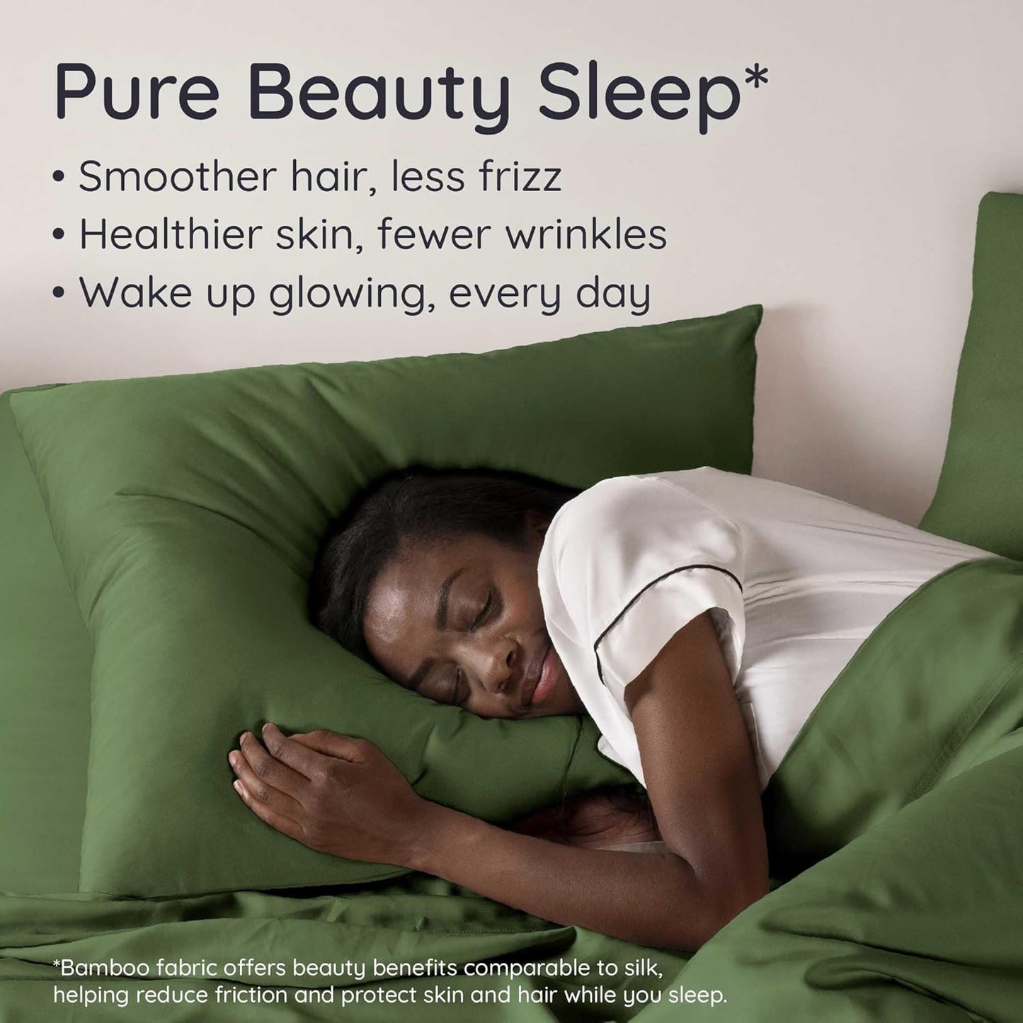 Bambaw 100% Viscose Derived from Bamboo Pillow Cases Queen Size Set of 2, Queen Cooling Pillow Cases with Envelope Closure, Breathable & Super Soft, Anti Acne Pillowcases (Olive)