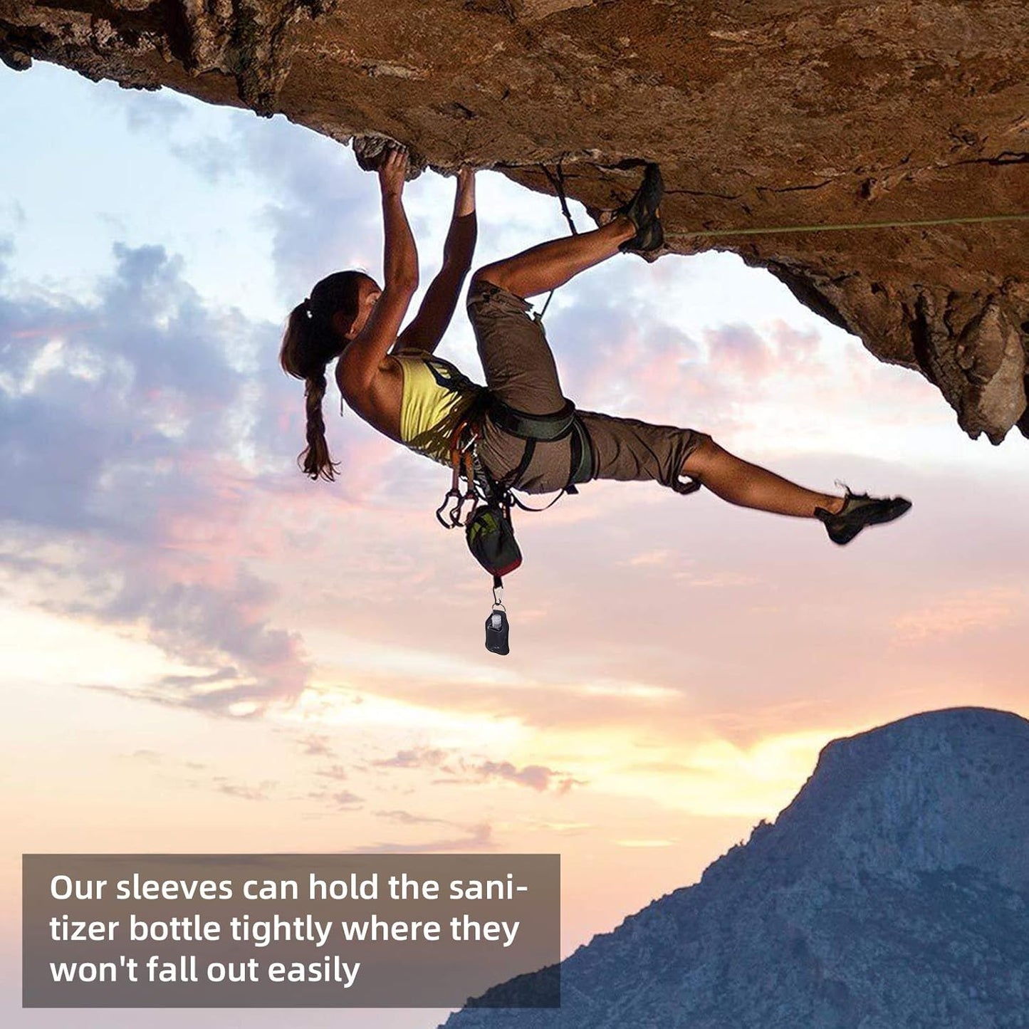 Hand Sanitizer Holder Keychian,5 Pack Empty Travel Size Bottle and Hand Sanitizer Keychain Set Include 5pcs Flip Cap Reusable Bottles,5pcs Refillable Bottles Keychain Holders for Backpack and Kids