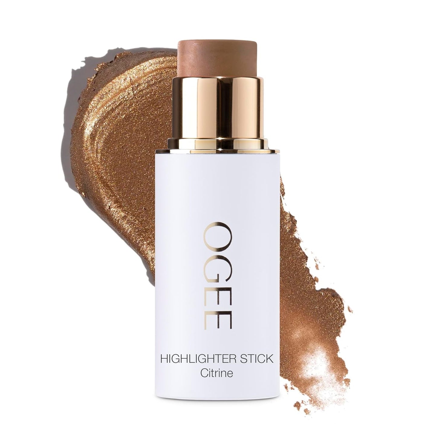 Ogee Sculpted Face Stick - Citrine (CITRINE - RADIANT GOLD SHIMMER) Certified Organic Bronzer Stick & Highlighter Makeup - Multi-Use Bronzer Stick for Face