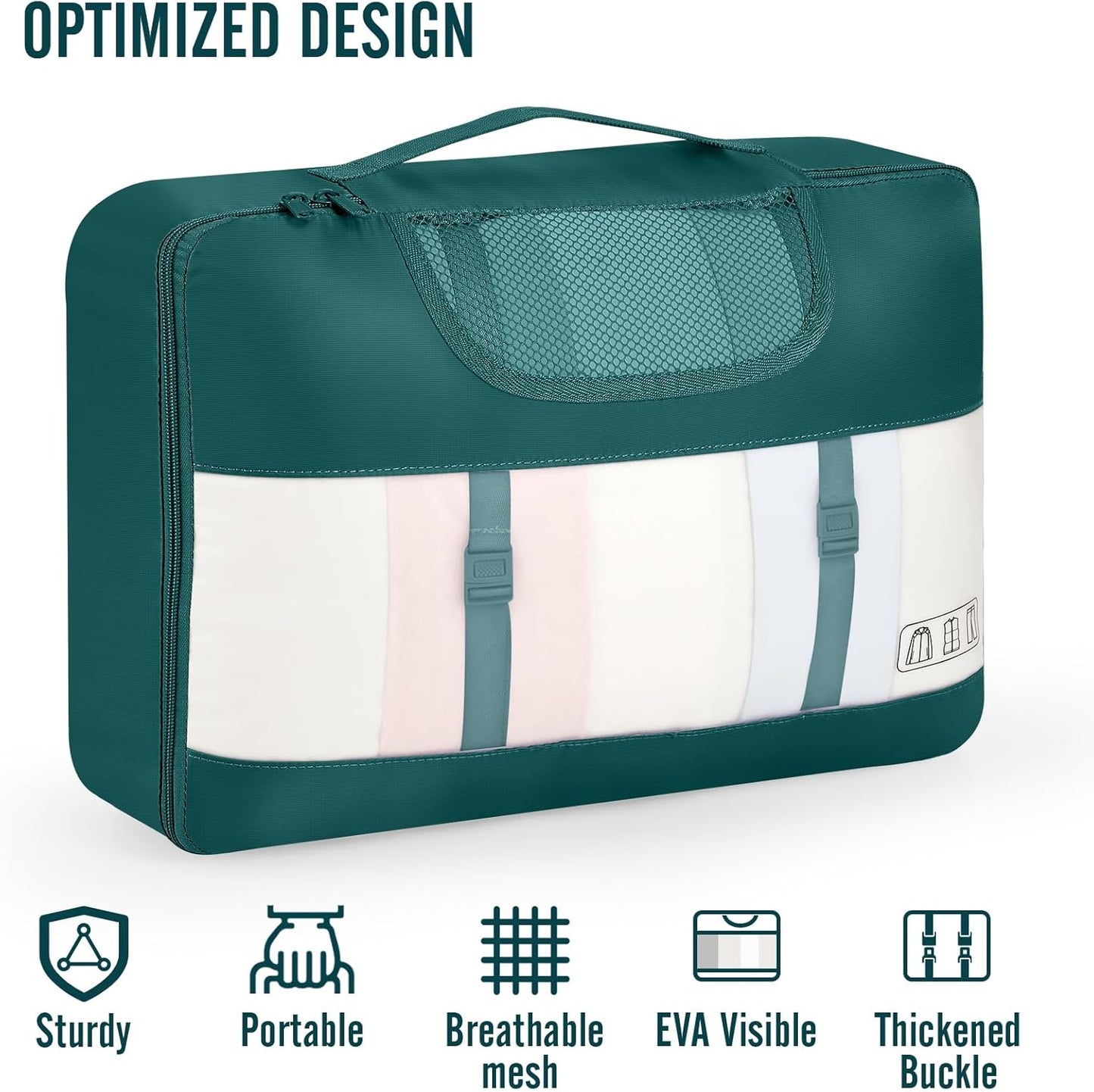 Veken 10 Set Packing Cubes for Travel Essential, Suitcase Organizer Bags in 4 Sizes, Carry-On Luggage Accessories with Large Laundry & Hanging Toiletry Bag, Must-Have for Airplane, Road Trip & Camping