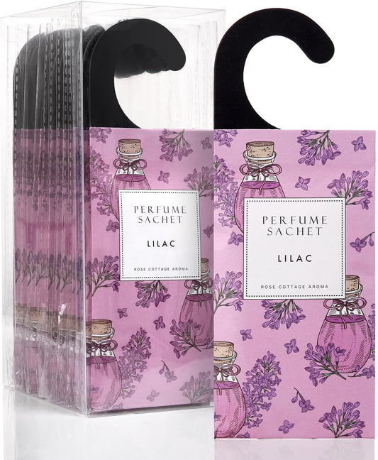 Large 12 Packs Lilac Hanging Closet Air Freshener Scented Sachets Long Lasting Smell Goods