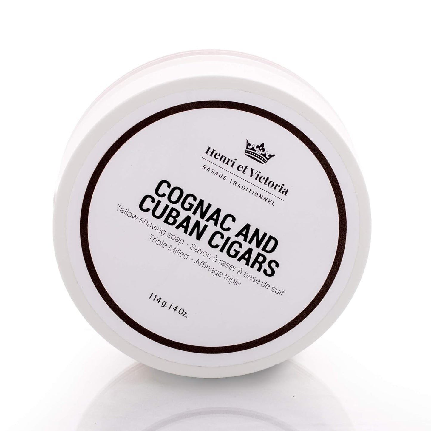 Shaving Soap For Men | Cognac and Cuban Cigars Fragrance | Smooth Shave, Lathers Up Nicely, Long-Lasting Scent | Triple Milled Soap, Canadian Made by Skilled Artisan 114 g (4 oz)