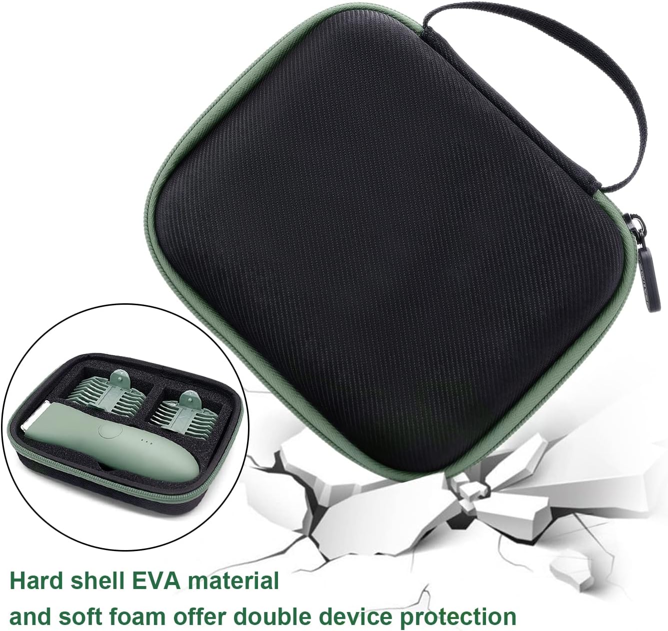 Case for Meridian Shaver, Yewltvep Hard Bags Compatible with Meridian Trimmer, Storage Case for Meridian Grooming Shaver Trimmer with Shockproof Detachable Insert Foam and Enough Space for Accessories