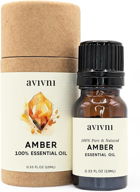 Avivni Amber Essential Oil - 100% Pure & Natural, Undiluted for Aromatherapy, Skin, Hair, Diffuser (0.33oz - 10ml)…
