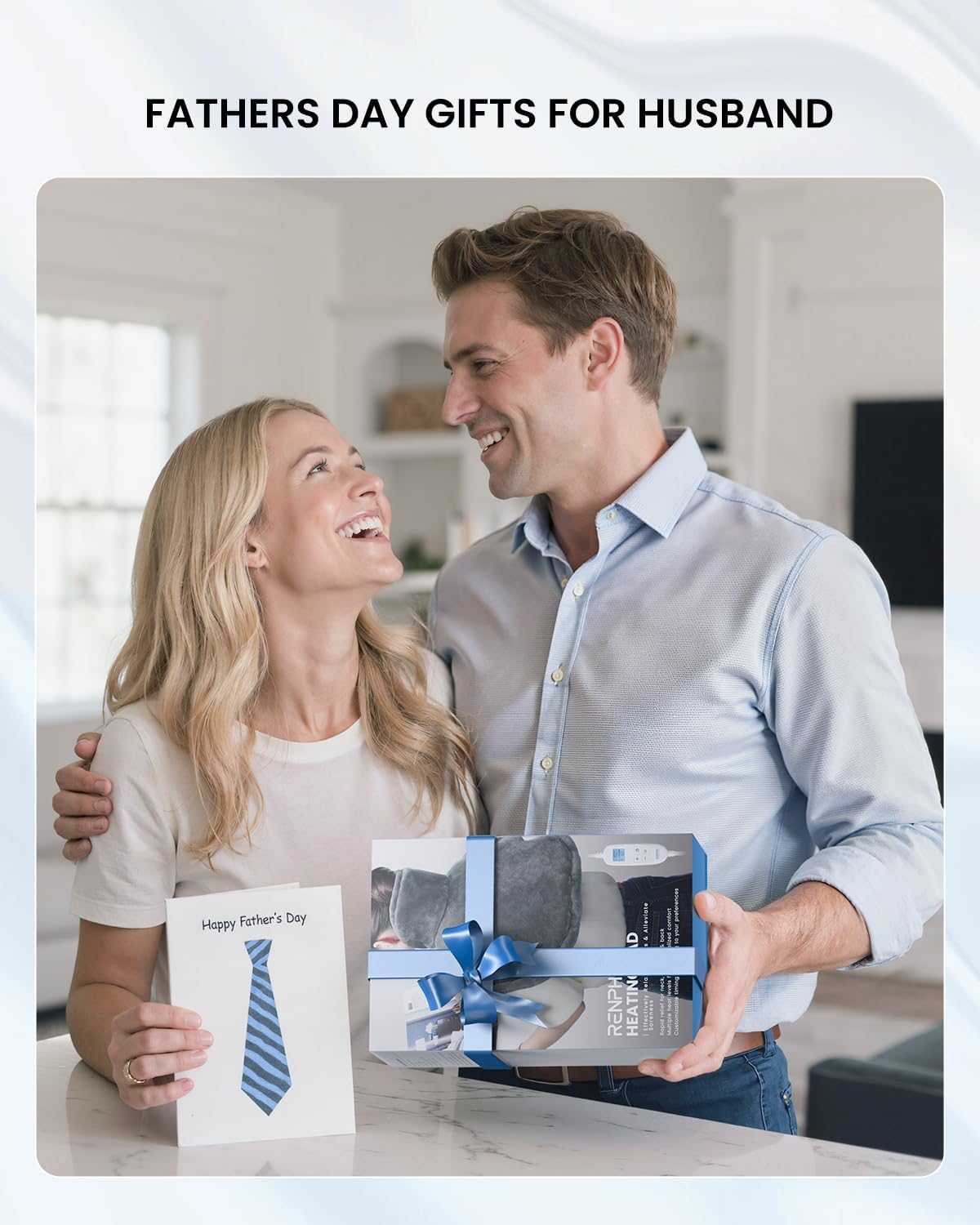 RENPHO Heating Pad for Neck and Shoulders and Back, Birthday Gifts for Women Men, 21"x23" Electric Heated Pad for Pain Relief, Auto Shut Off, ETL Certified, Dark Gray