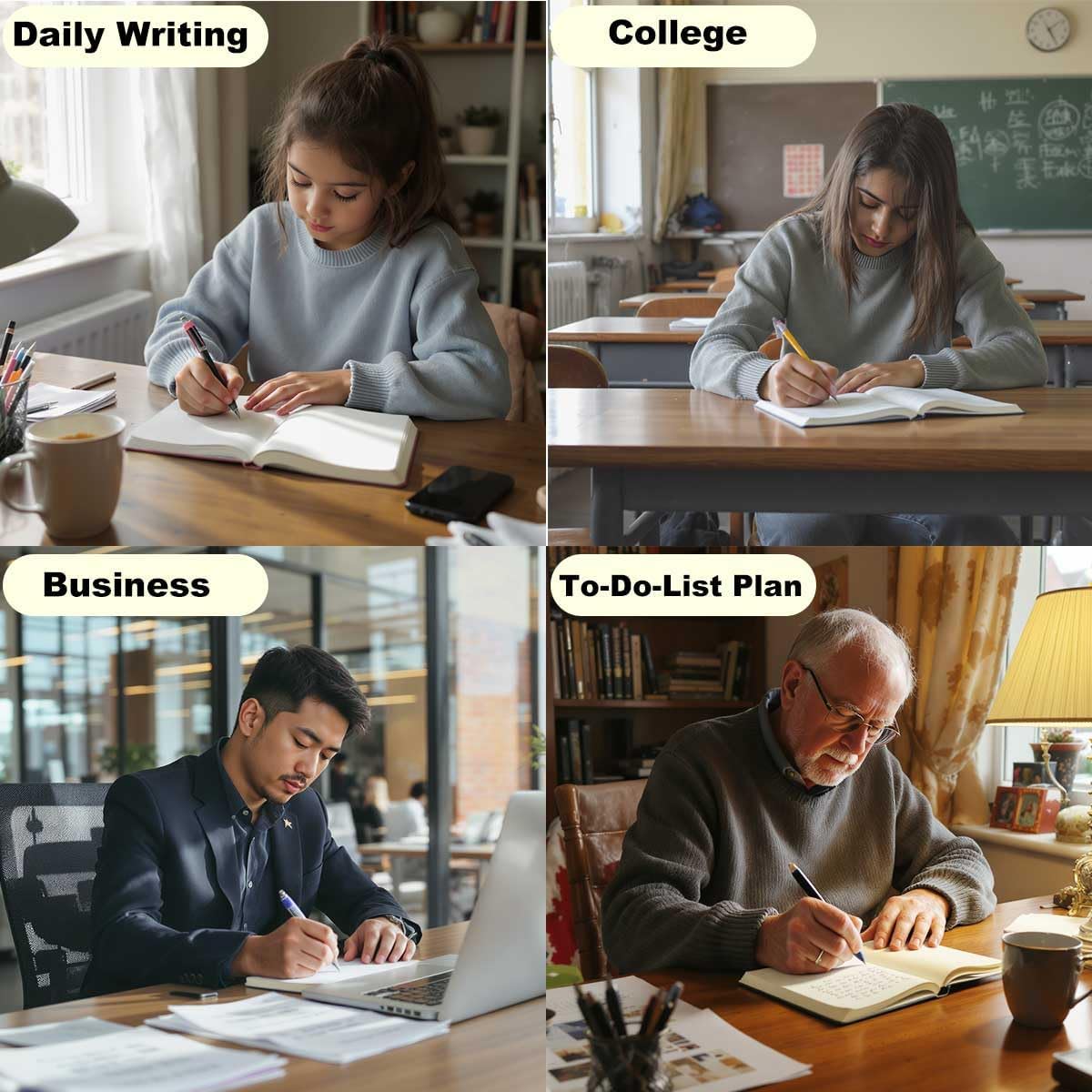 Bible Verse Lined Journal Notebook for Women Men, 200 Pages A5 Hardcover Leather Journals for Writing & Note Taking, Watercolor Floral College Ruled Notebook Diary Notepad, Christian Gifts 3