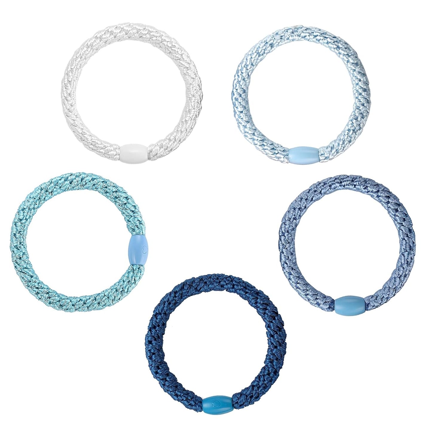 Funtopia High Elastic Hair Bands - 30 Pcs No Crease Soft Ponytail Holders & Sports Hair Ties for Thick Hair