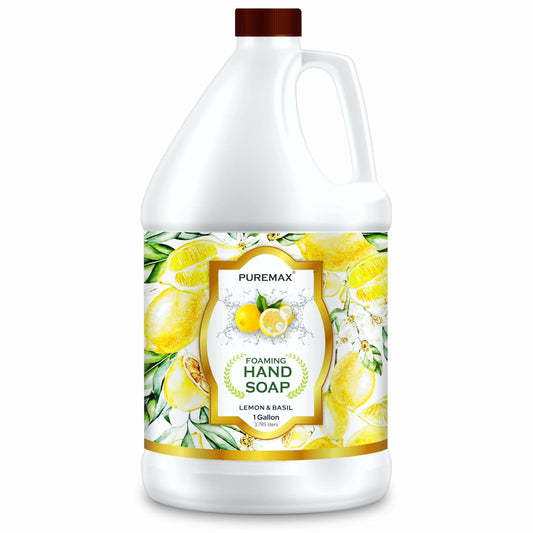 Foaming Hand Soap Refills | Lemon Basil | All-Natural | Gentle, Moisturizing | Made in USA | 128 Fl Oz (1 Gallon)