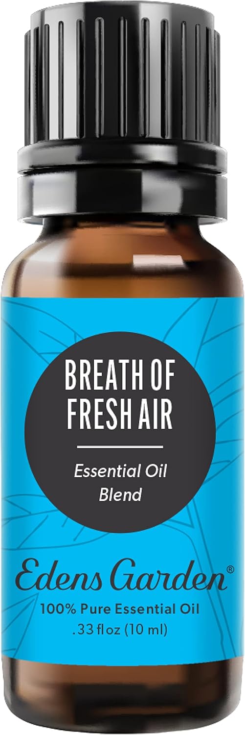 Edens Garden Breath of Fresh Air Essential Oil Blend- 100% Pure Premium Grade, Undiluted, Natural, Therapeutic, Aromatherapy, The Best for Diffusing, Skin, Humidifiers, Candle 10 ml (.33 fl oz)
